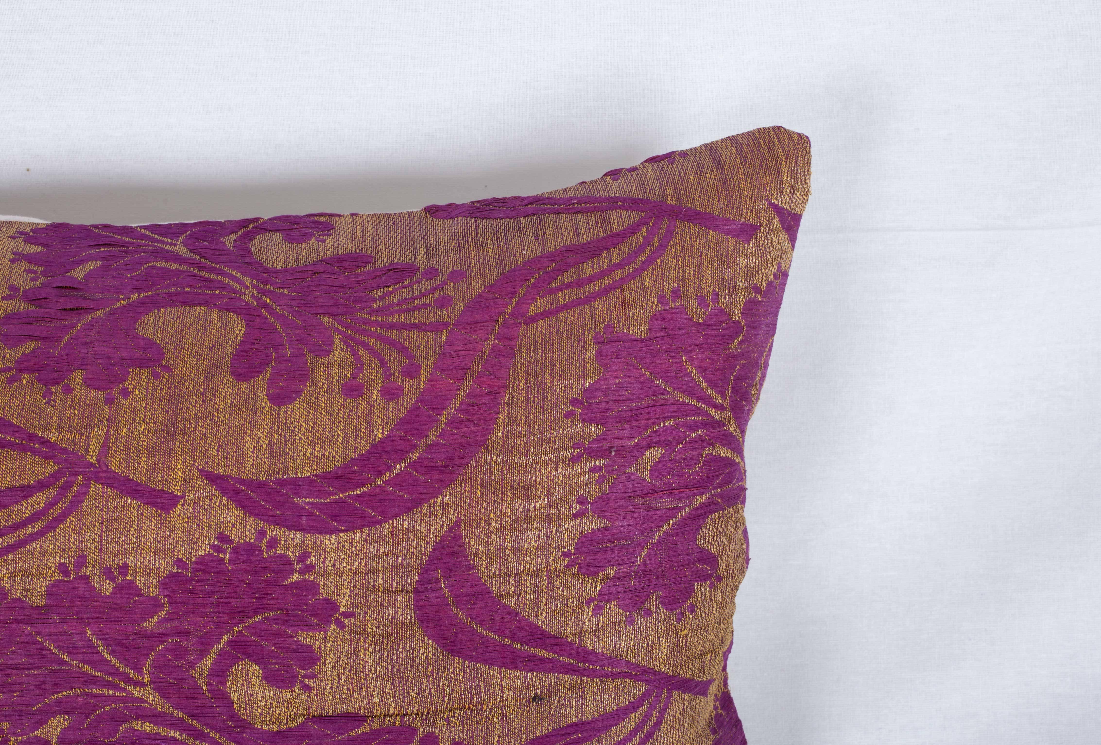 Hand-Woven Pillow Made Out of a Late 19th Century Ottoman Turkish Textile