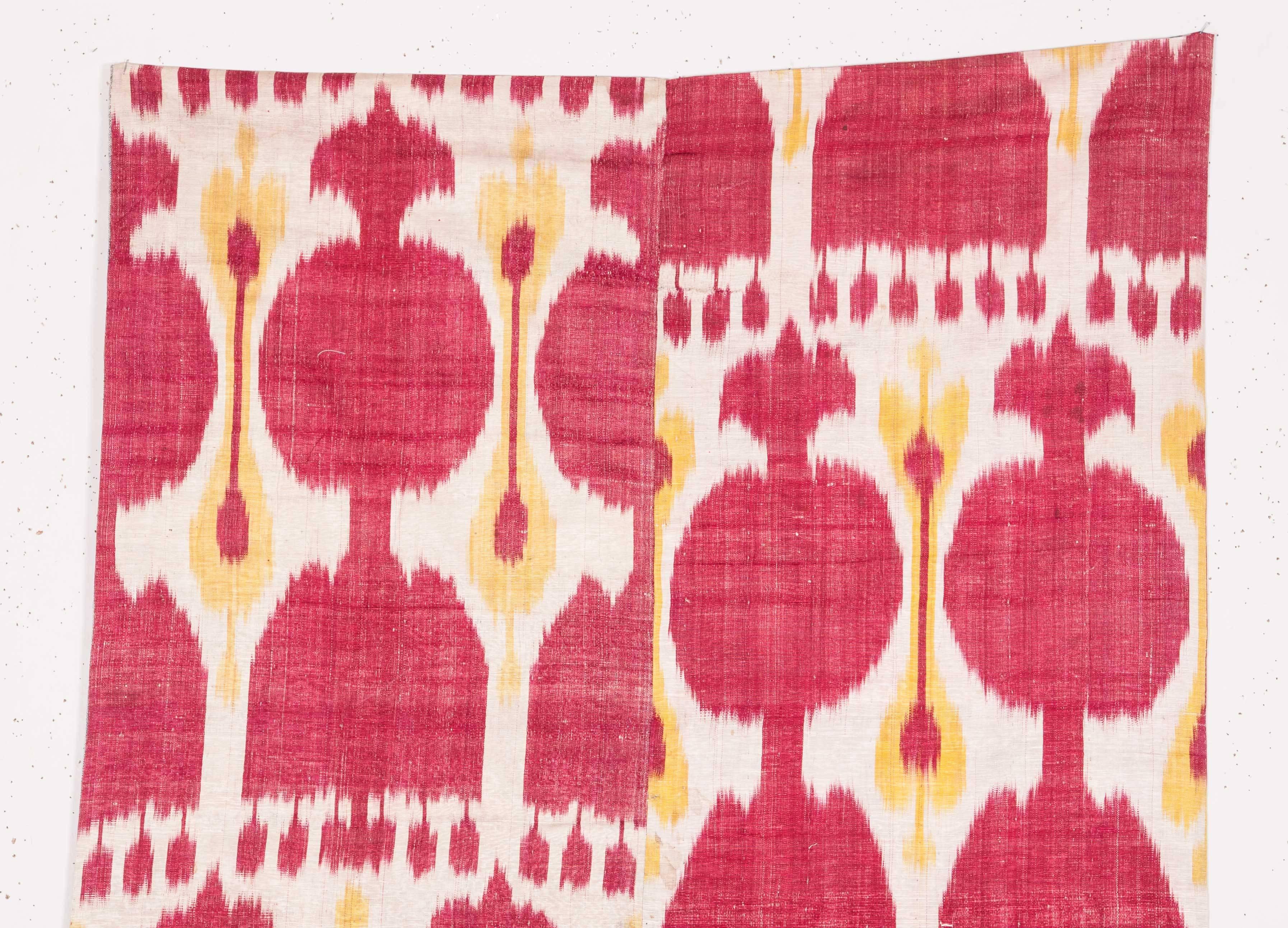 Late 19th Century Central Asian Uzbek Ikat Hanging In Good Condition In Istanbul, TR