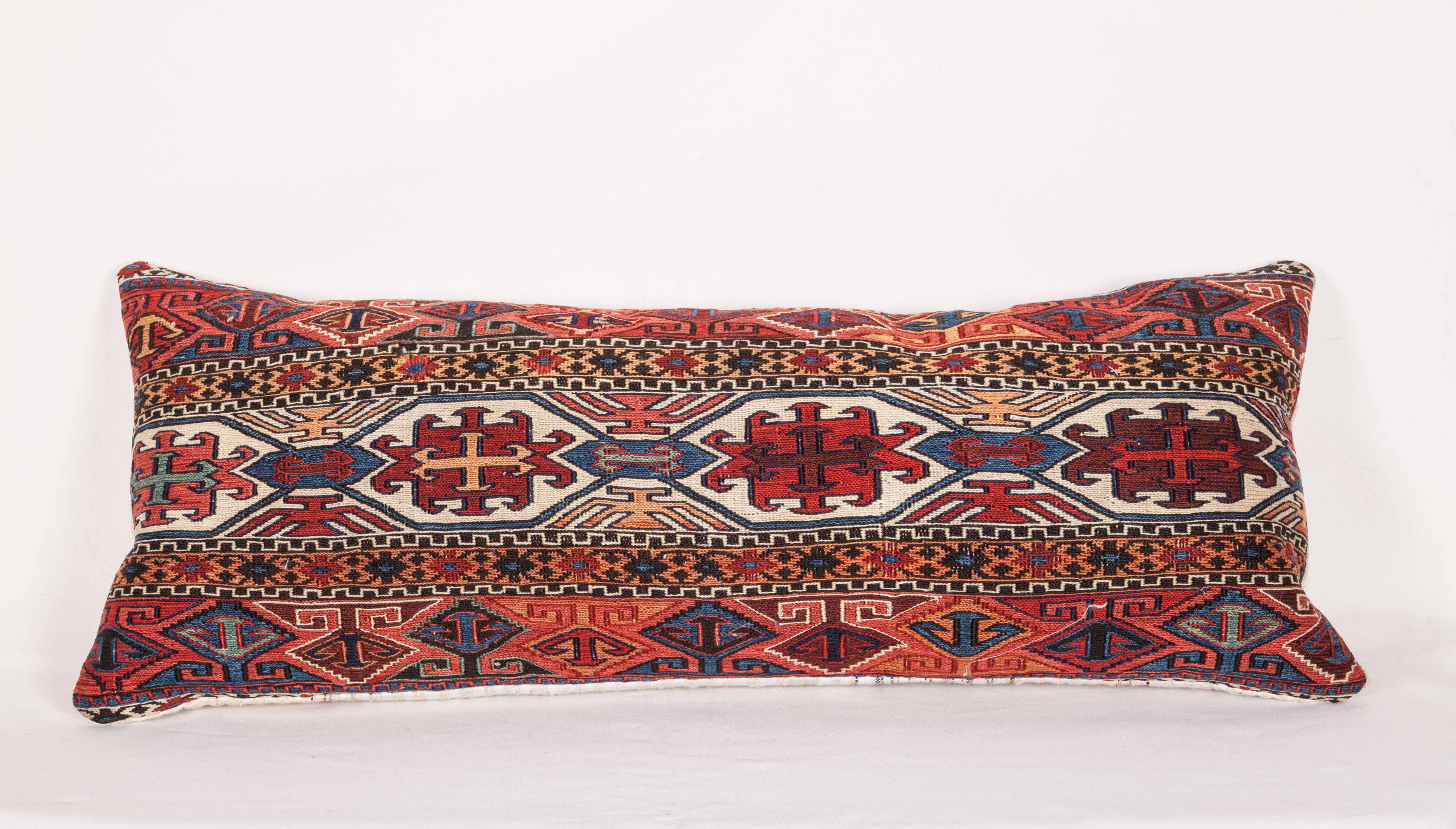 Persian Antique Sumak Pillows Made Out of Late 19th Century Shasavan Mafrash Panels