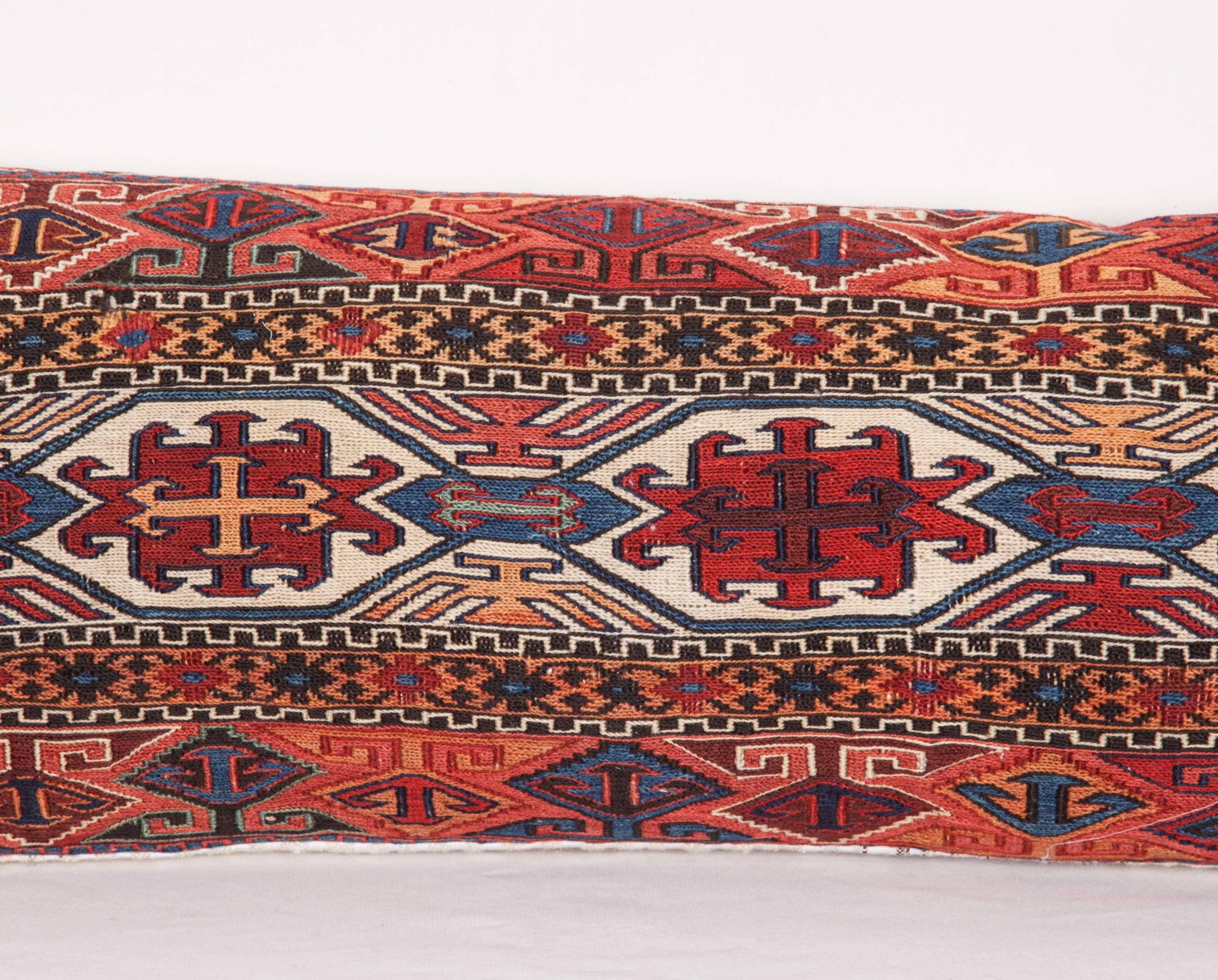 Hand-Woven Antique Sumak Pillows Made Out of Late 19th Century Shasavan Mafrash Panels