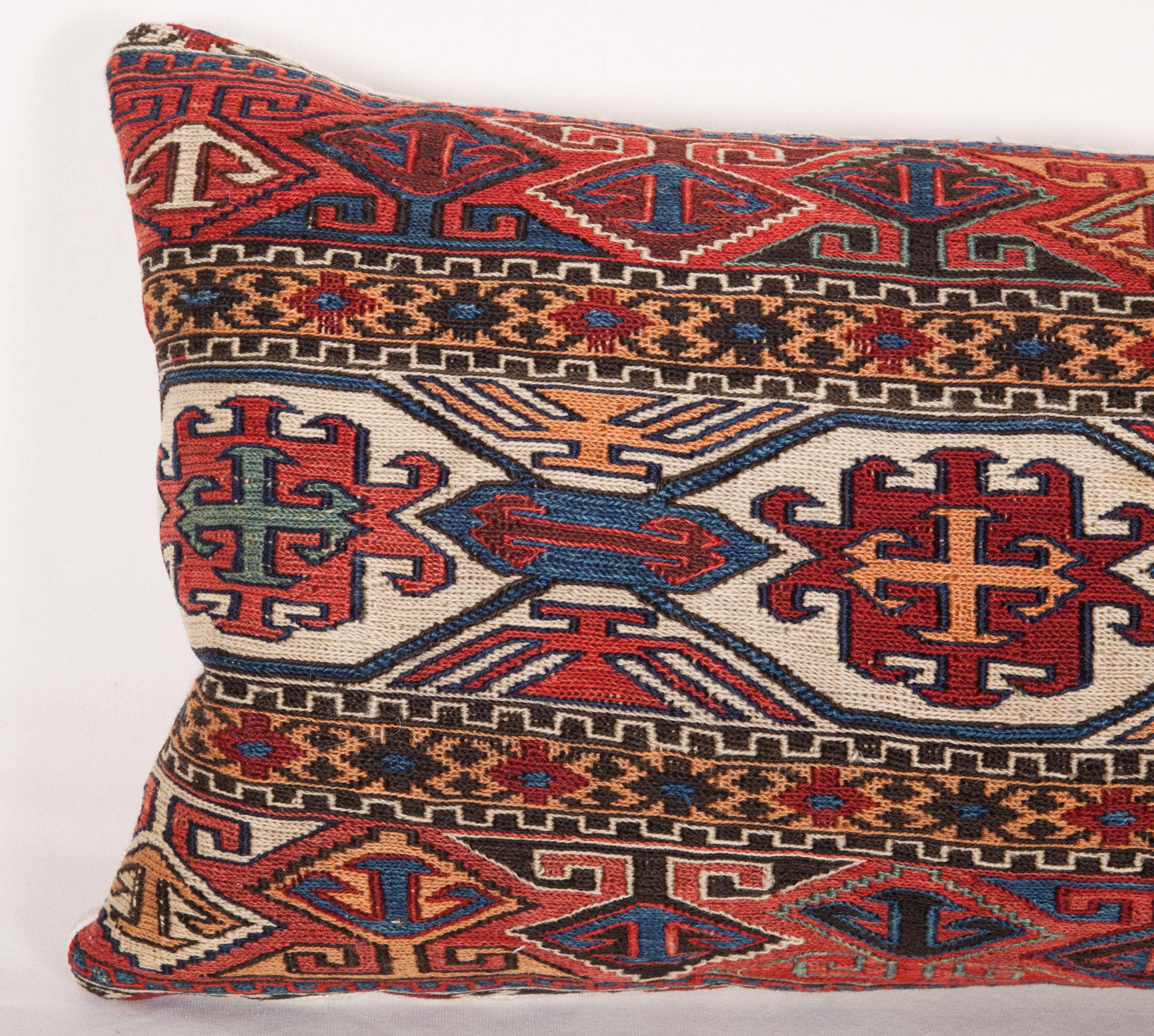 Antique Sumak Pillows Made Out of Late 19th Century Shasavan Mafrash Panels 1