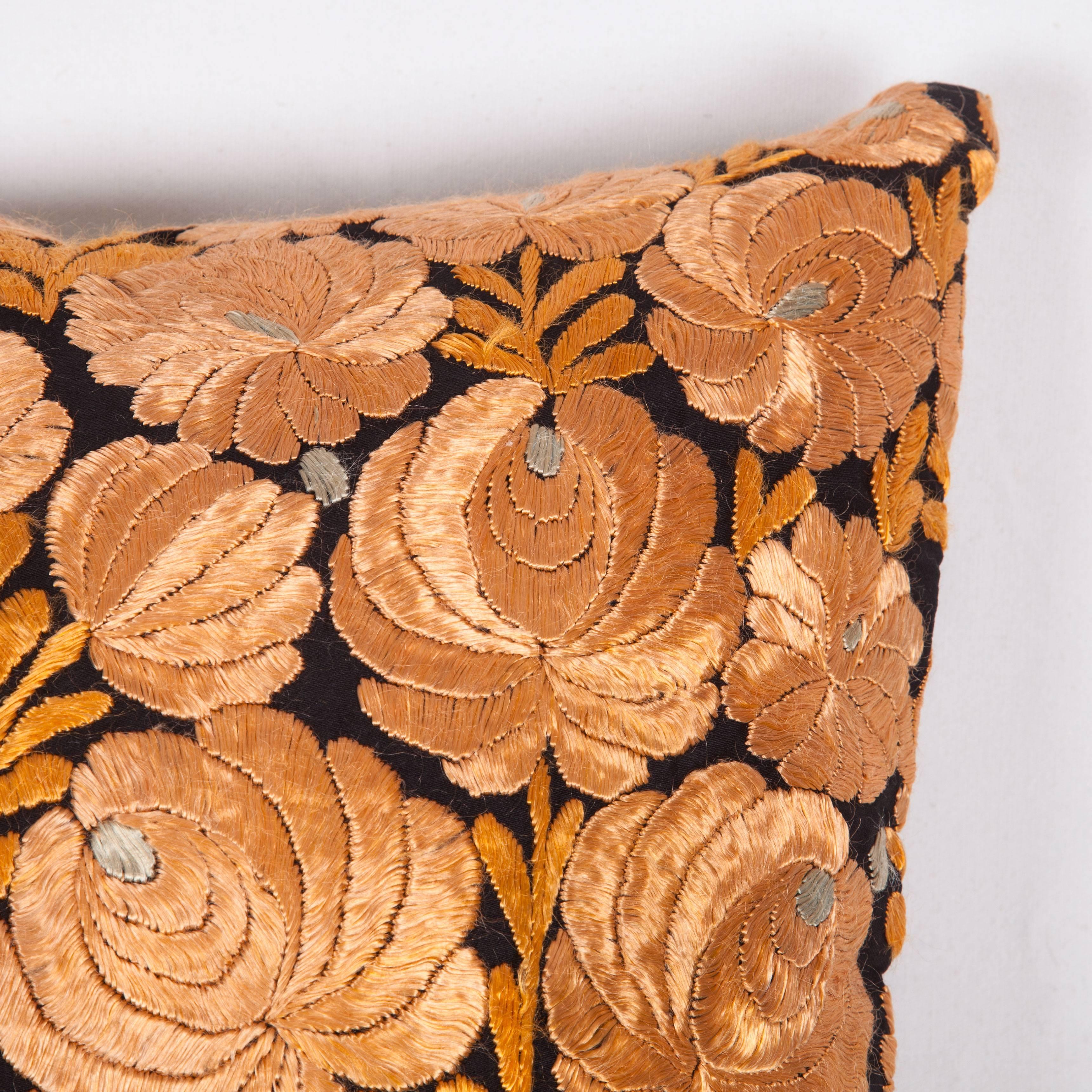 Suzani Antique Pillow Made Out of an Hungarian Matyo Embroidery