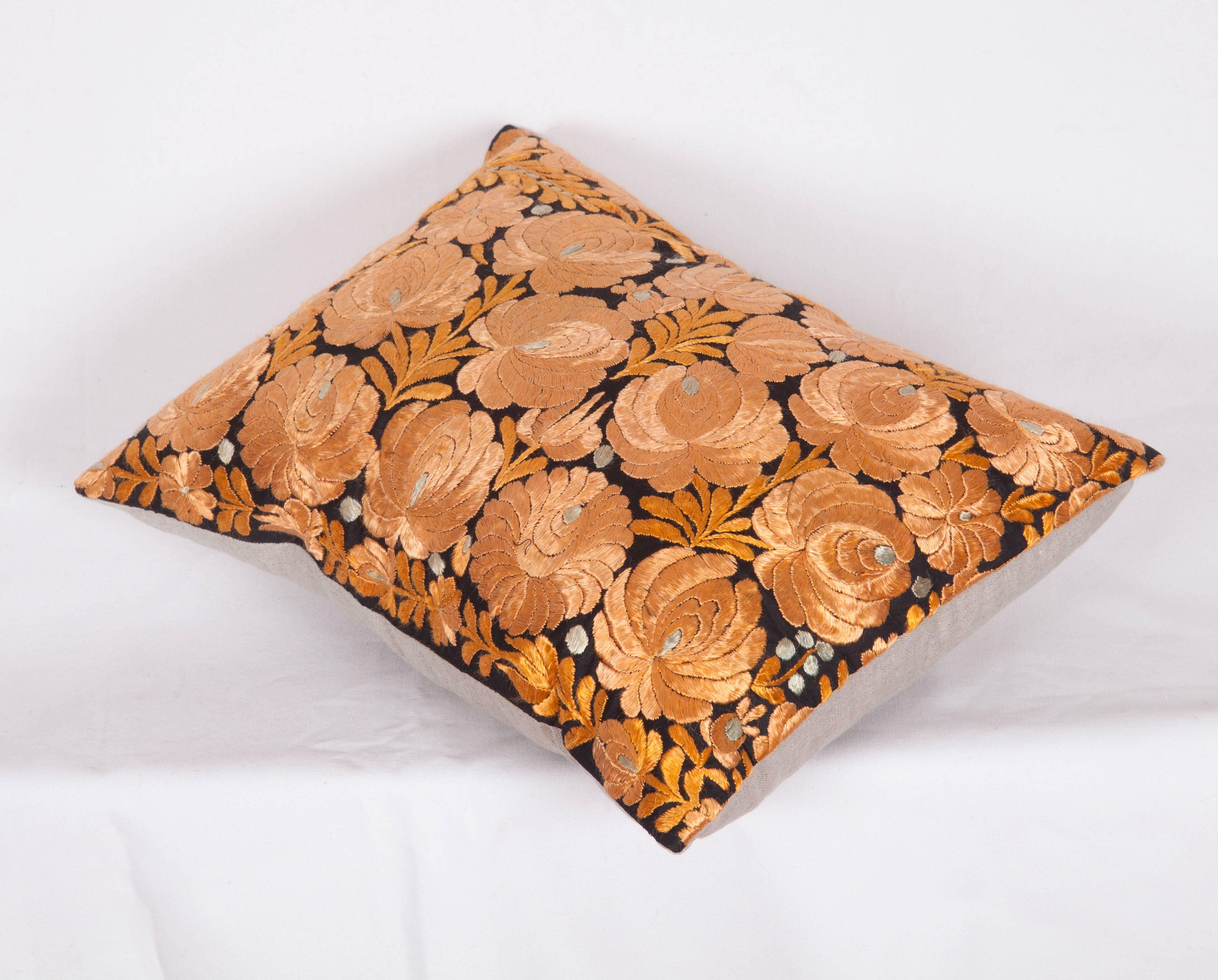 Antique Pillow Made Out of an Hungarian Matyo Embroidery In Good Condition In Istanbul, TR
