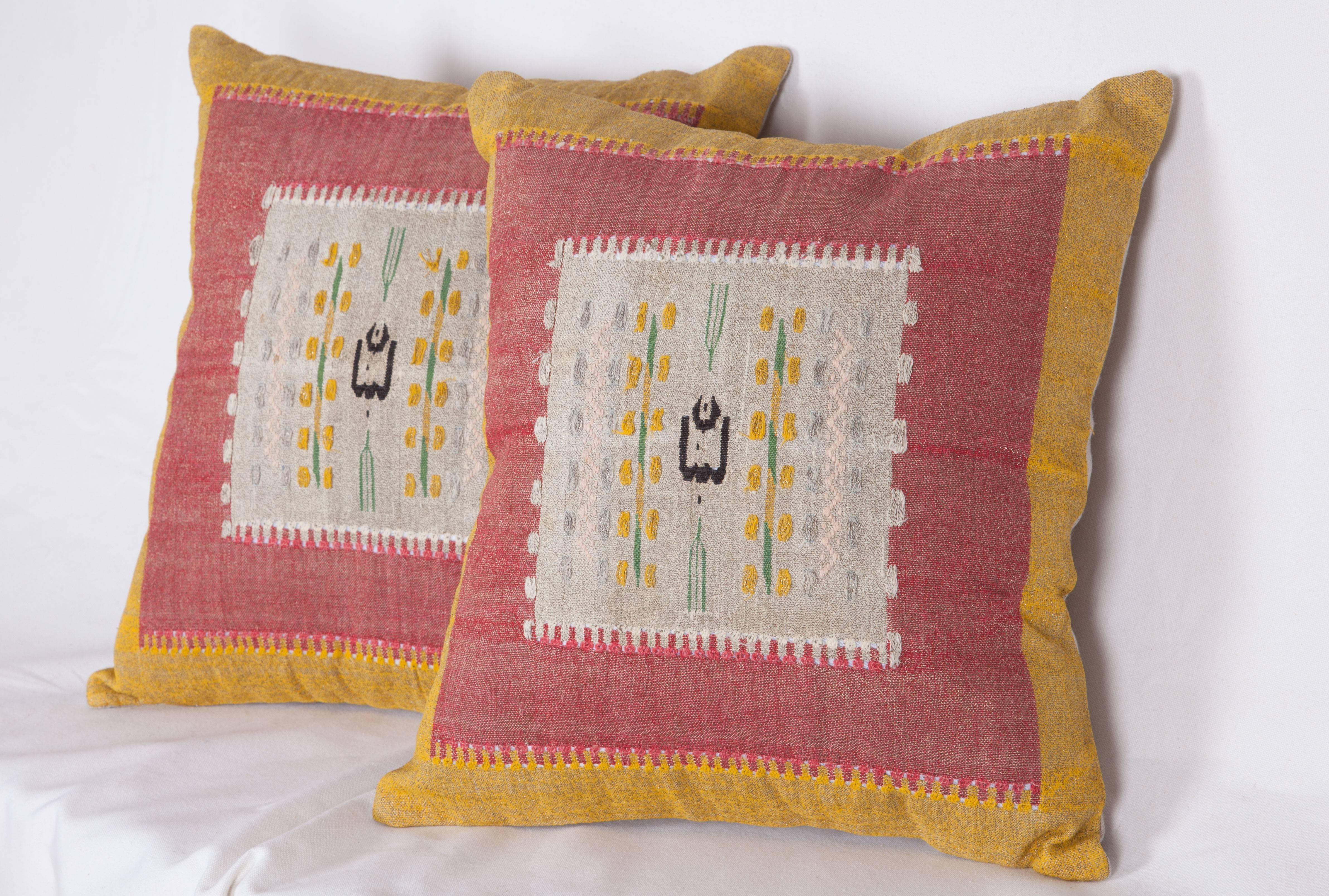Woven Antique Pillows Made Out of a Middle Eastern Pillow Tops