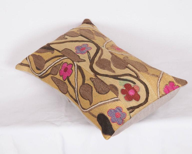 Vintage Pillow Made Out of a 1970s Pishkent Suzani For Sale at 1stDibs