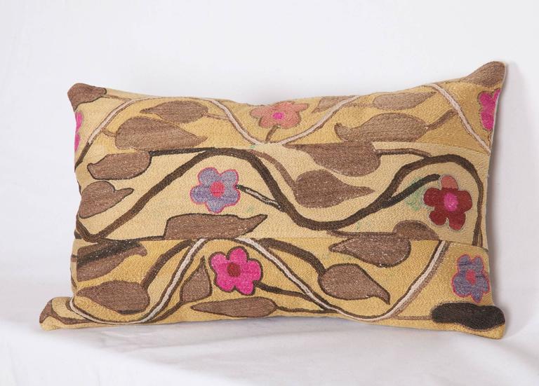 Vintage Pillow Made Out of a 1970s Pishkent Suzani For Sale at 1stDibs