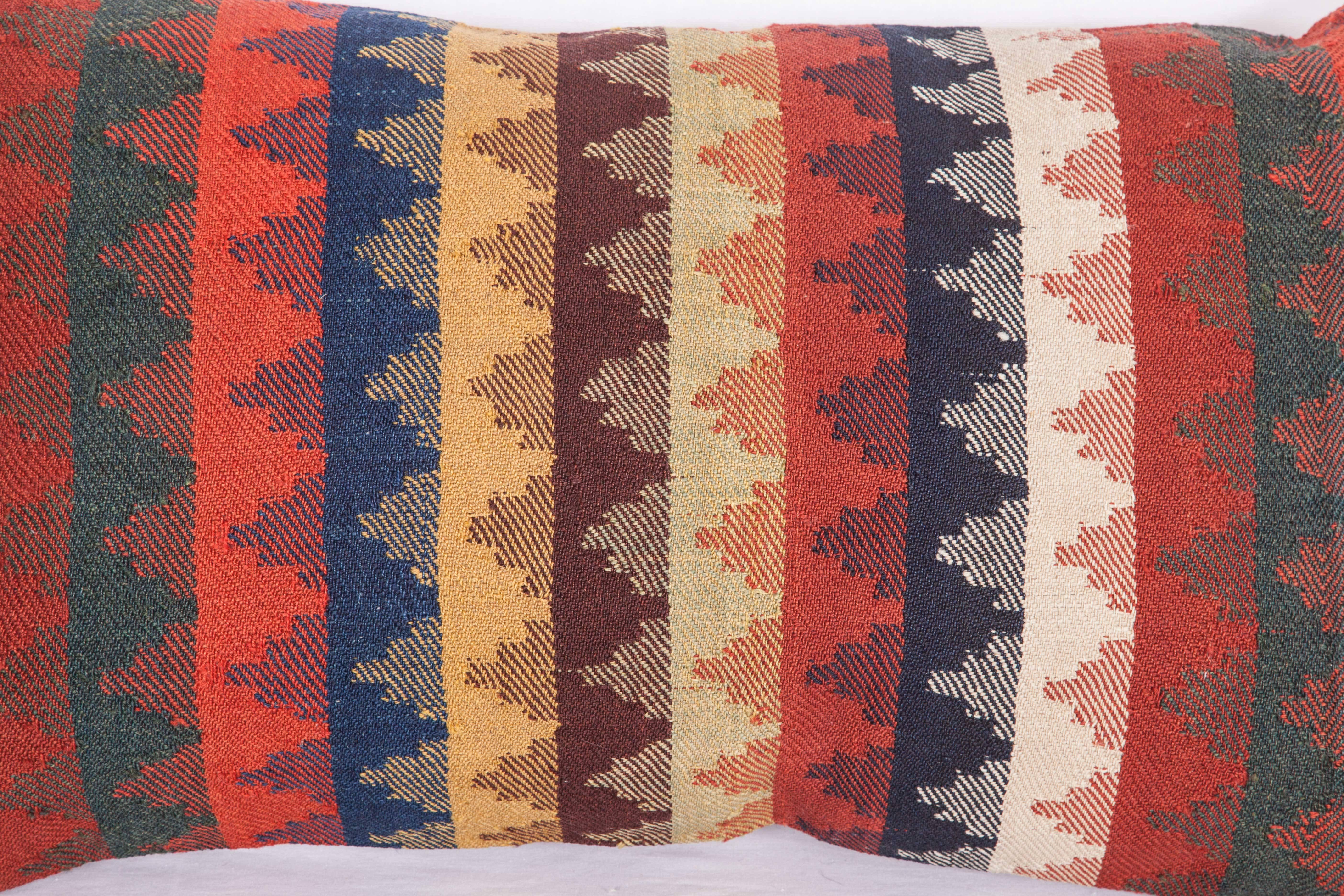 Turkish Pillow Made Out of a Late 19th Century South Persian Kilim Fragment