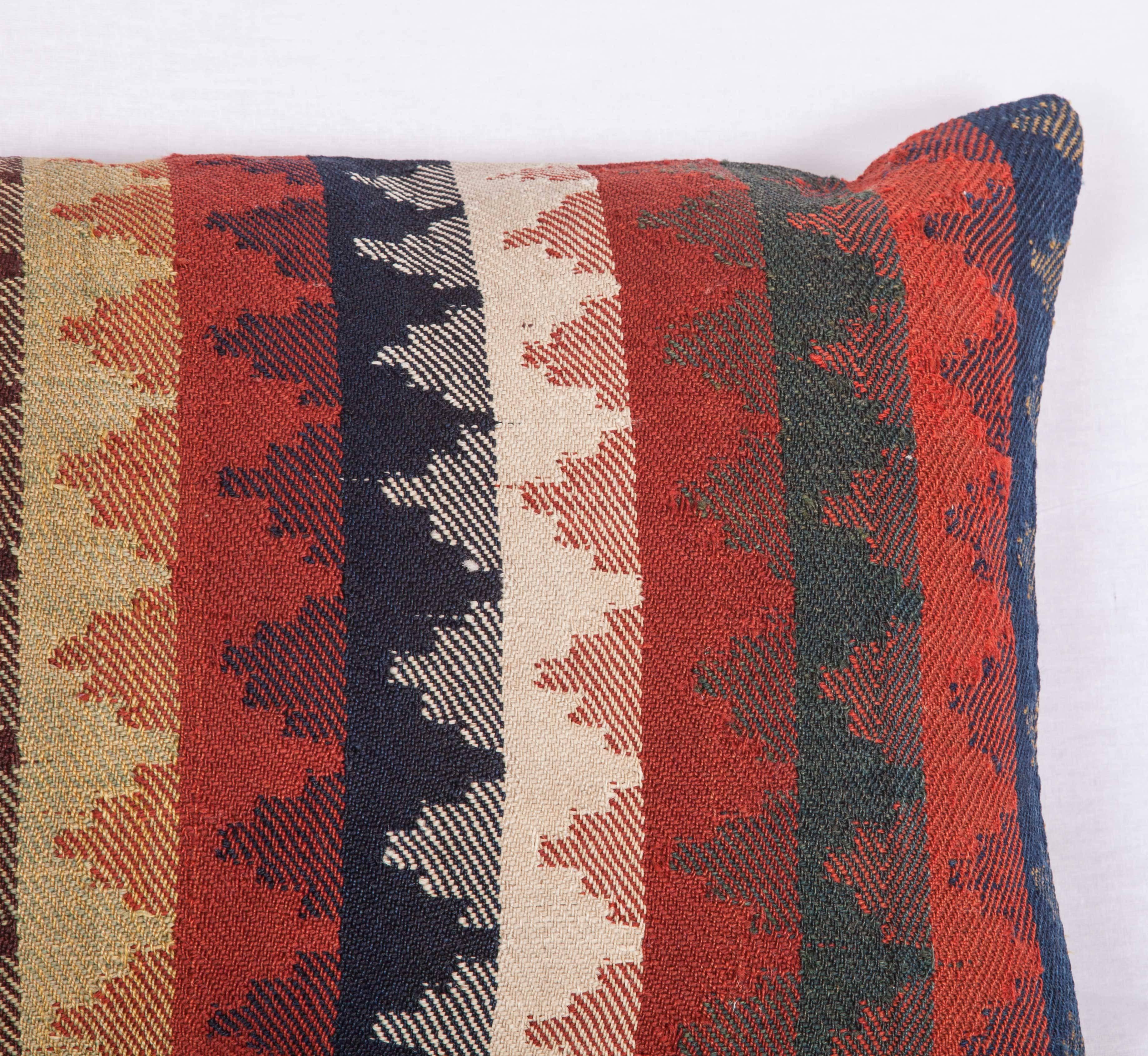 Hand-Woven Pillow Made Out of a Late 19th Century South Persian Kilim Fragment