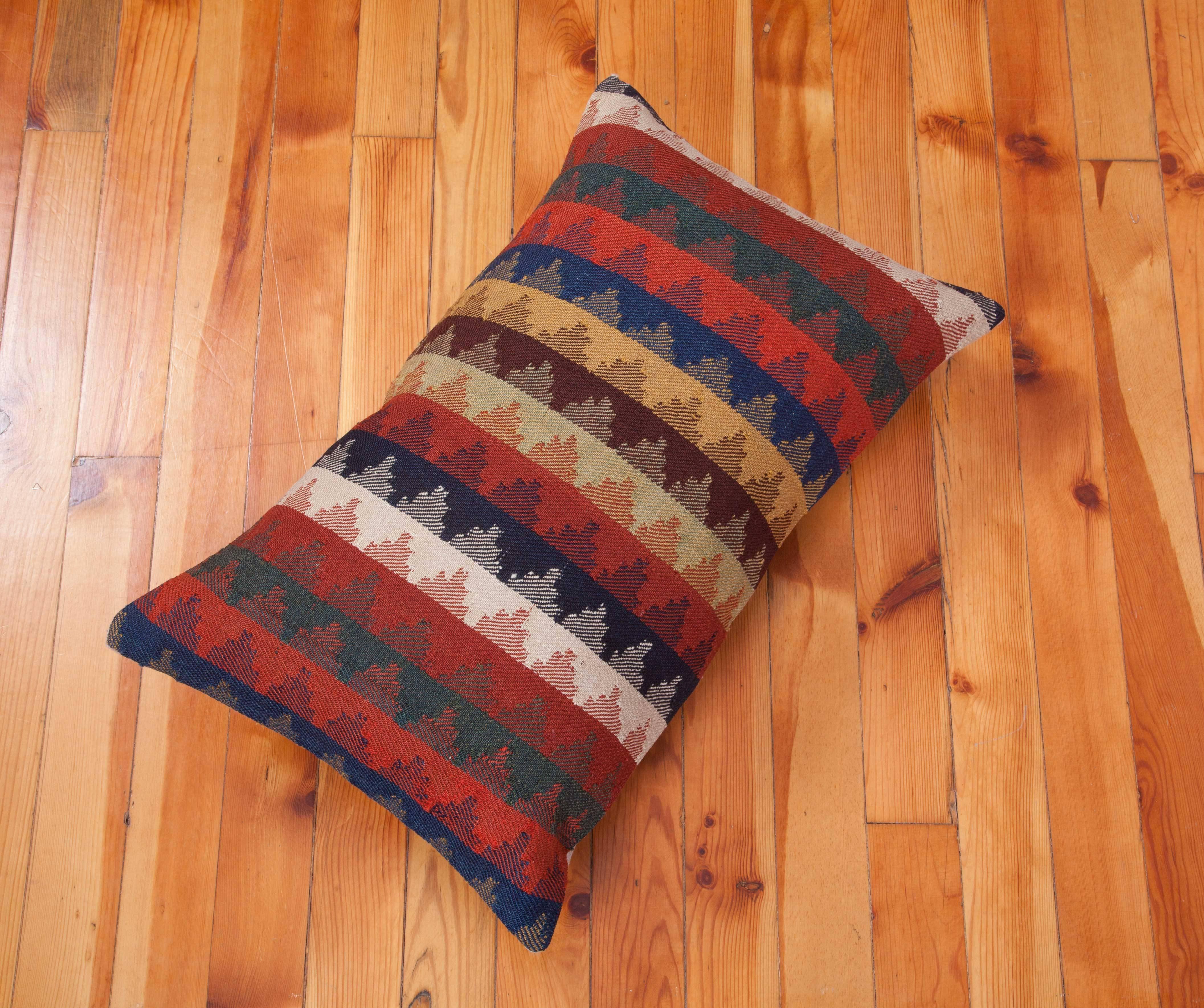 Pillow Made Out of a Late 19th Century South Persian Kilim Fragment 1