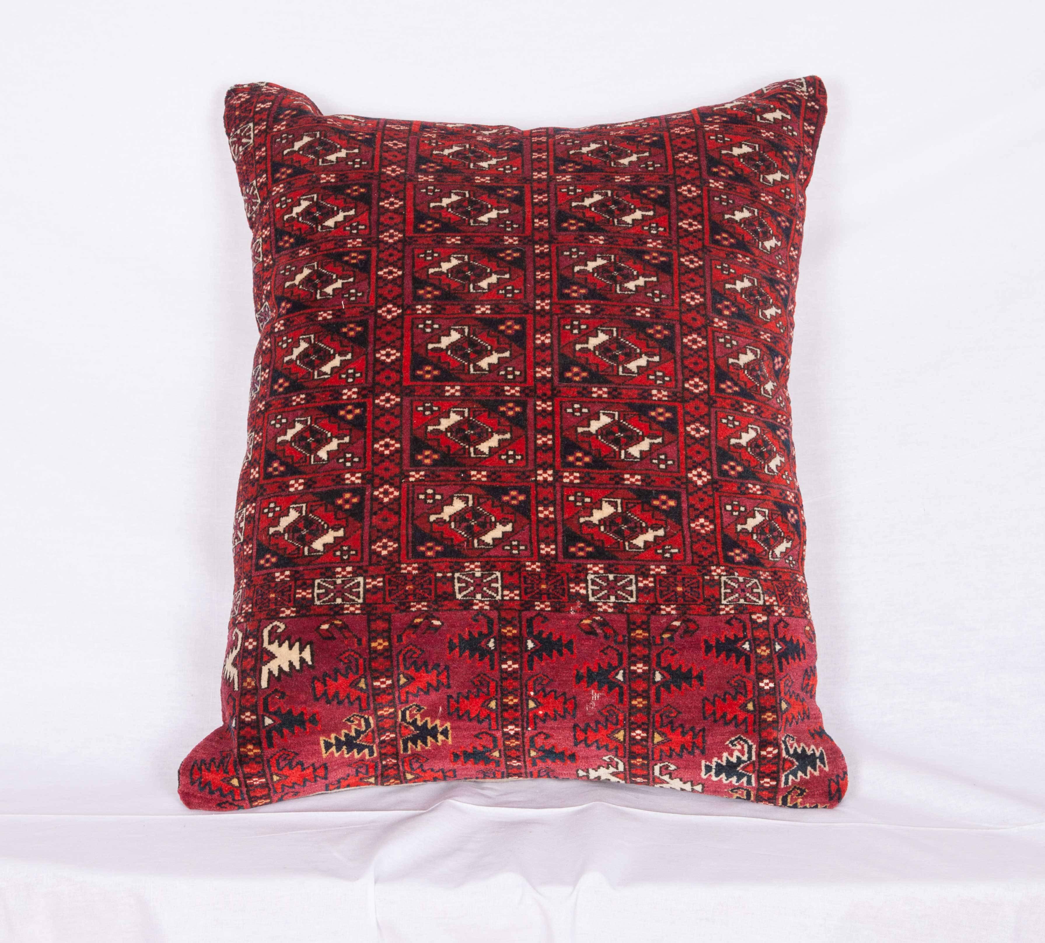 Hand-Woven Antique Pillow Made Out of an Early 20th Century Turkmen Tekke Chuval