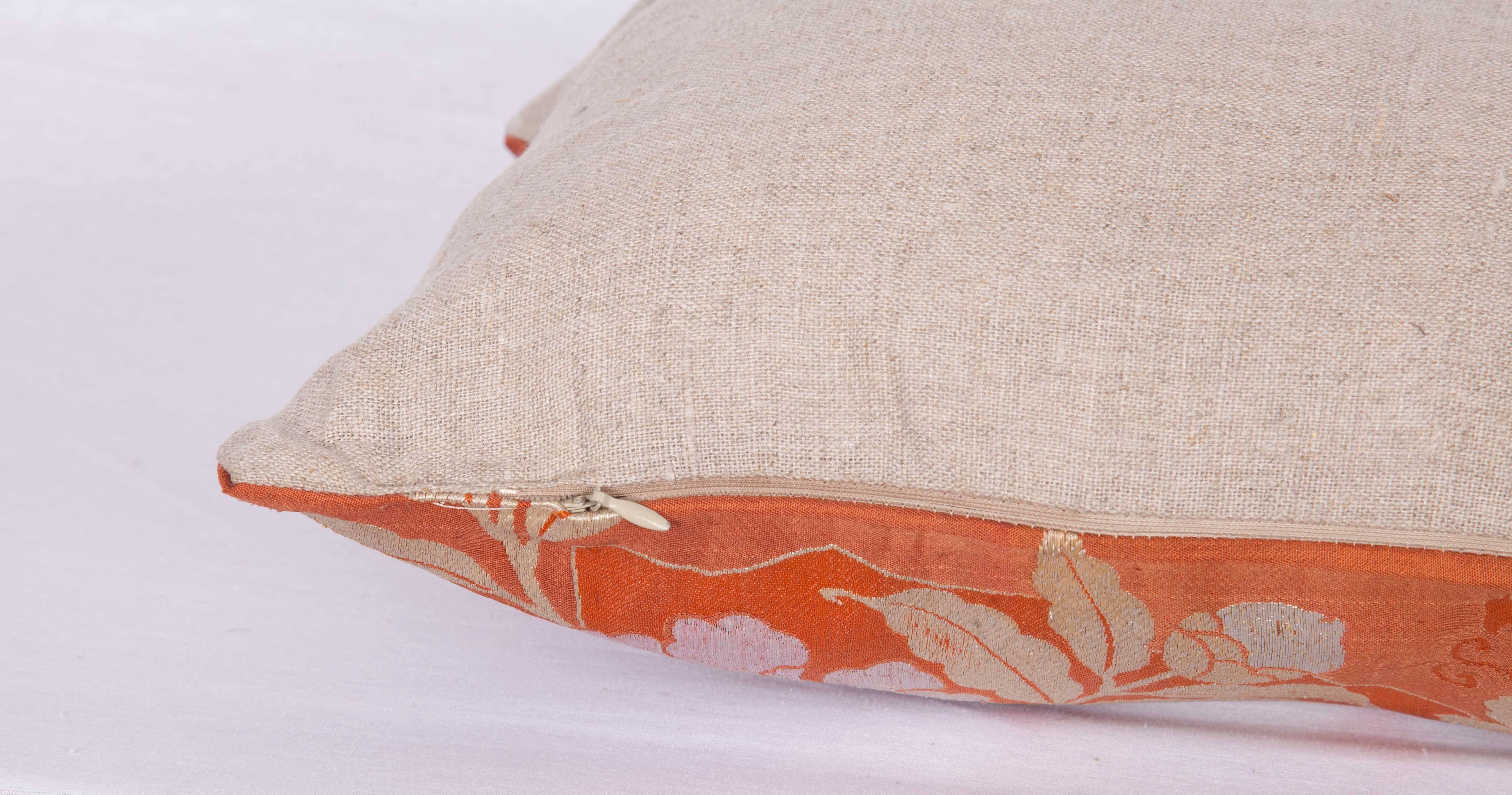 Japonisme Pillow Made Out of a Japanese Mid-20th Century Obi