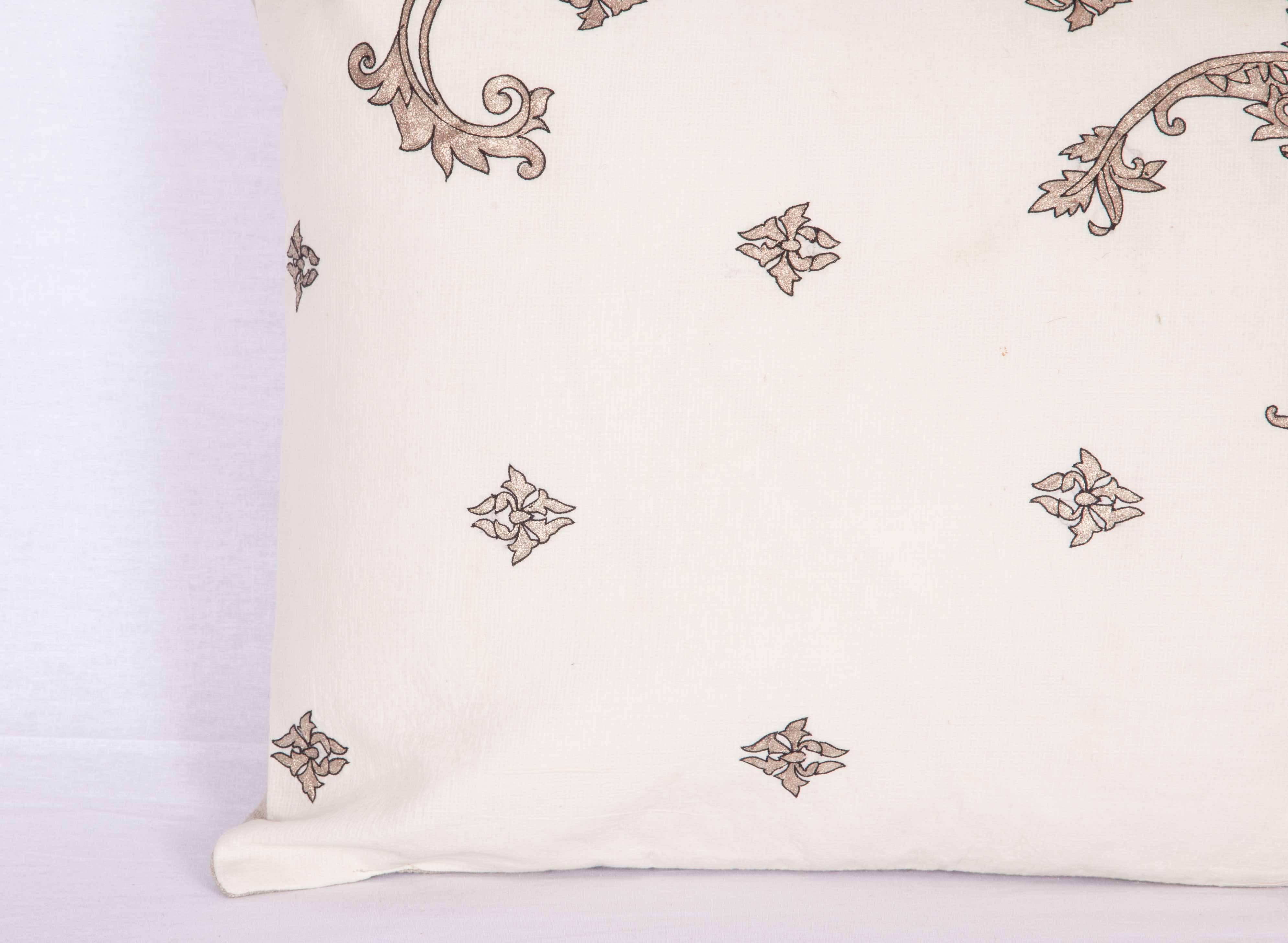Italian Antique Pillow Made Out of a 19th Century or Earlier European Silver Embroidery
