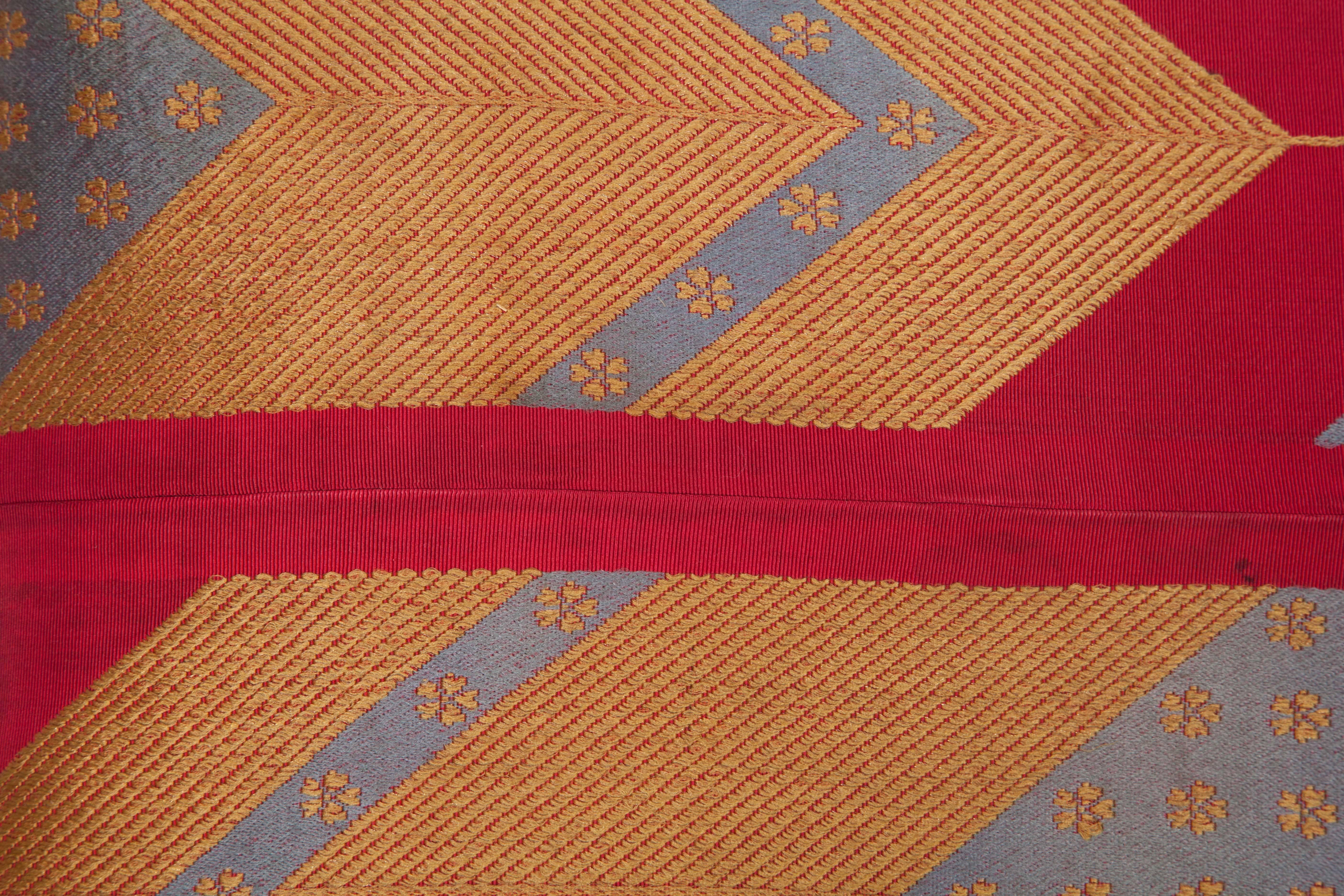 Japonisme Pillow Made Out of a Japanese Mid-20th Century Obi