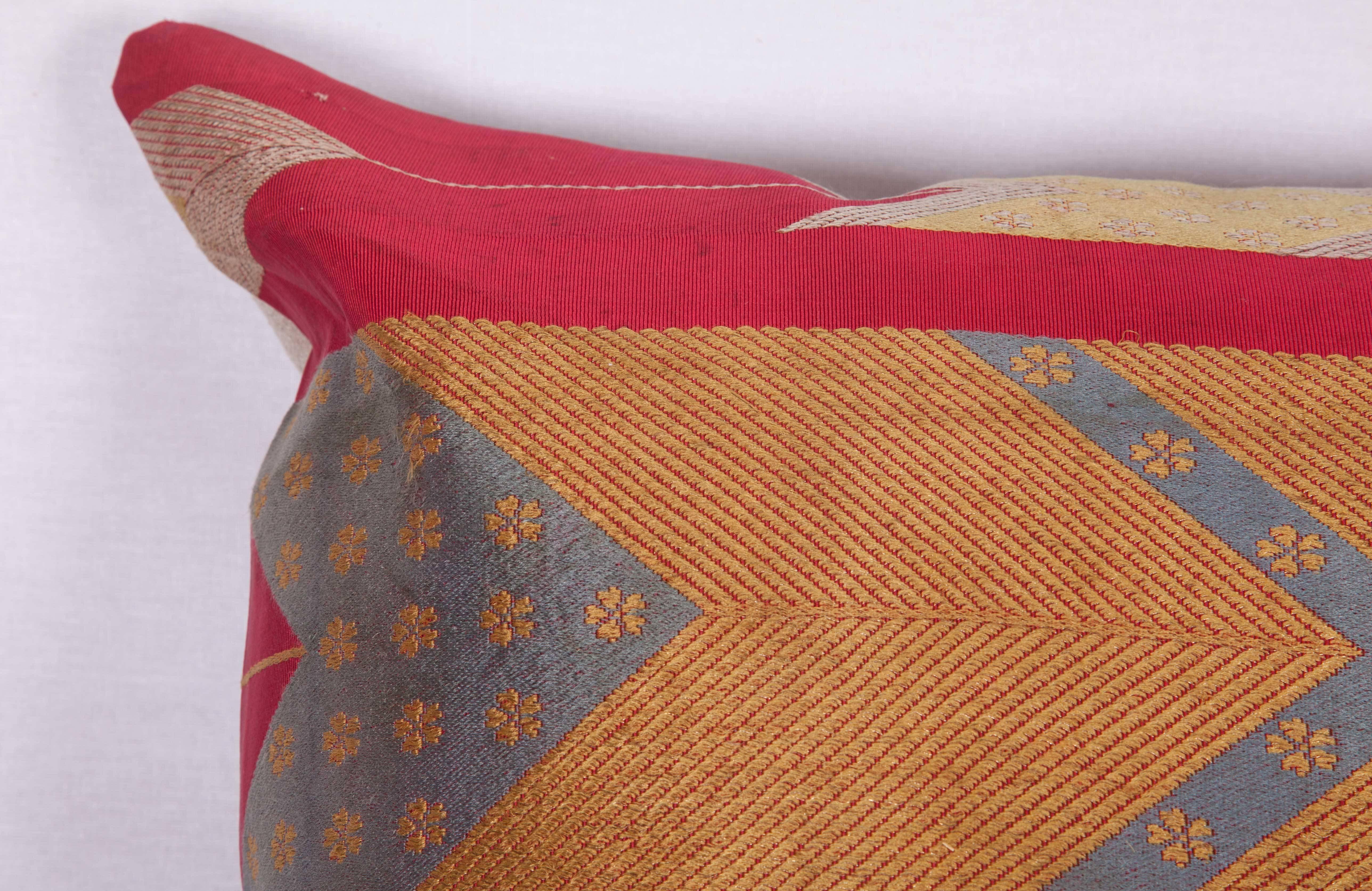 Woven Pillow Made Out of a Japanese Mid-20th Century Obi