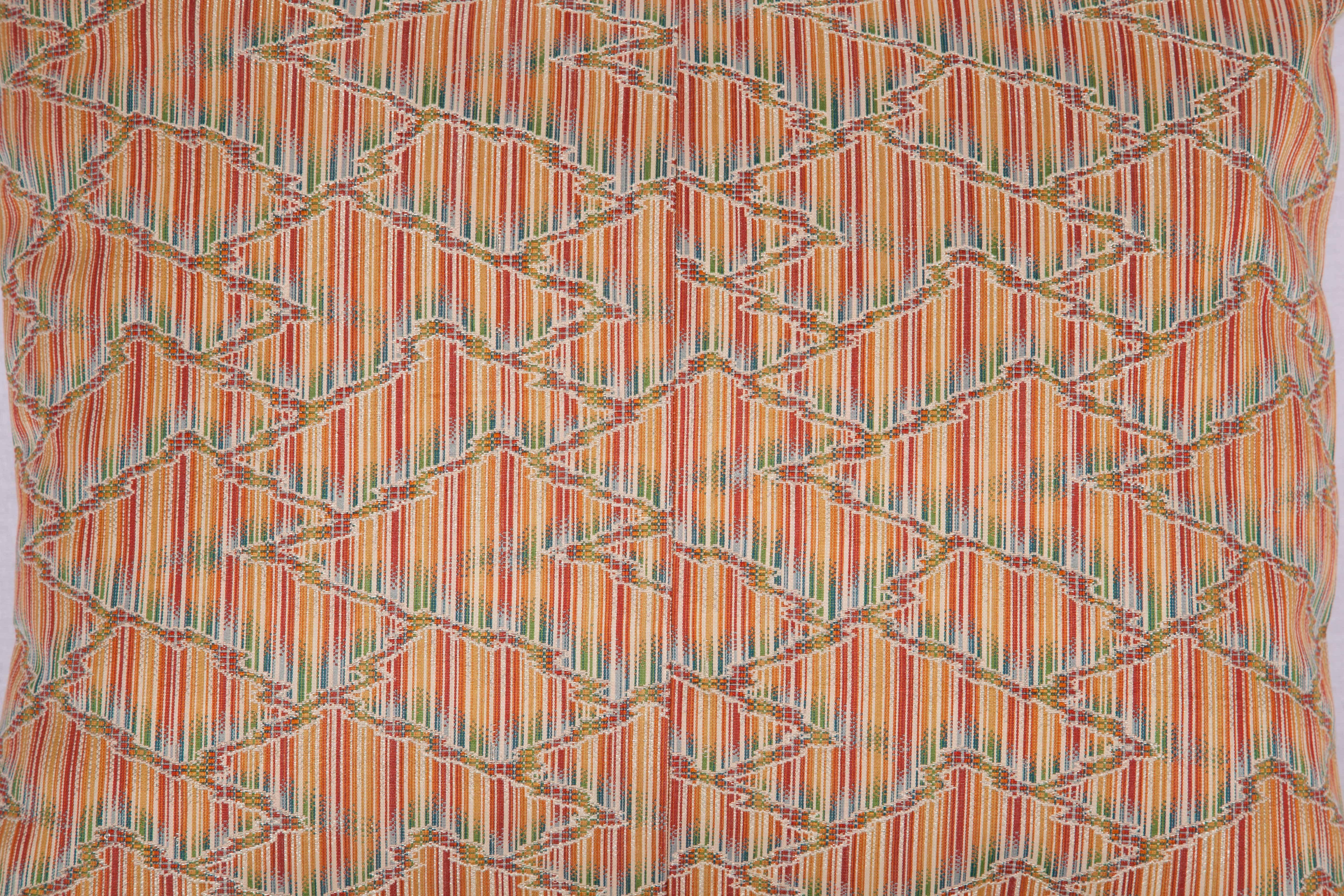 Japonisme Pillow Made Out of a Japanese, Mid-20th Century, Obi