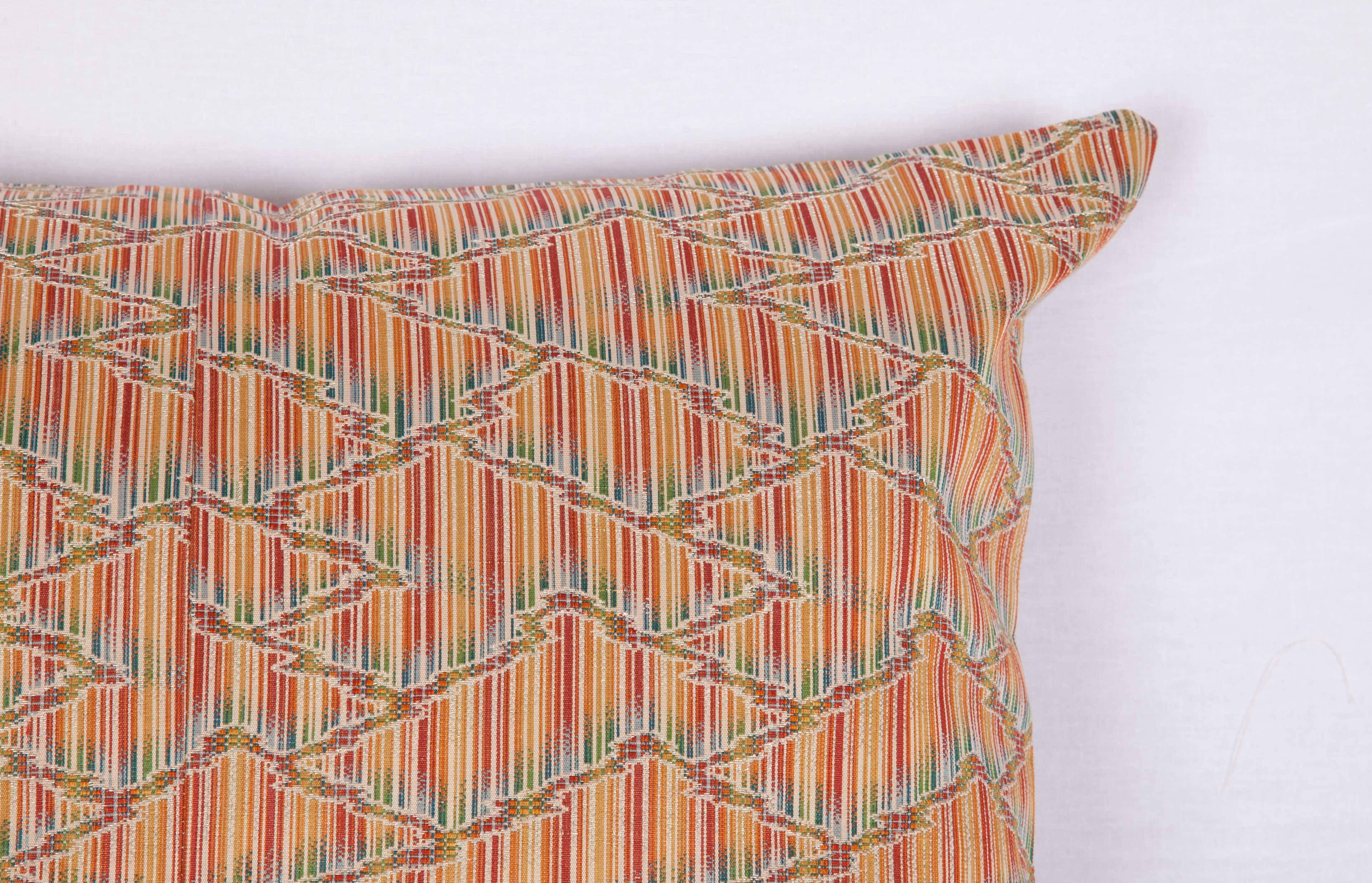 Woven Pillow Made Out of a Japanese, Mid-20th Century, Obi