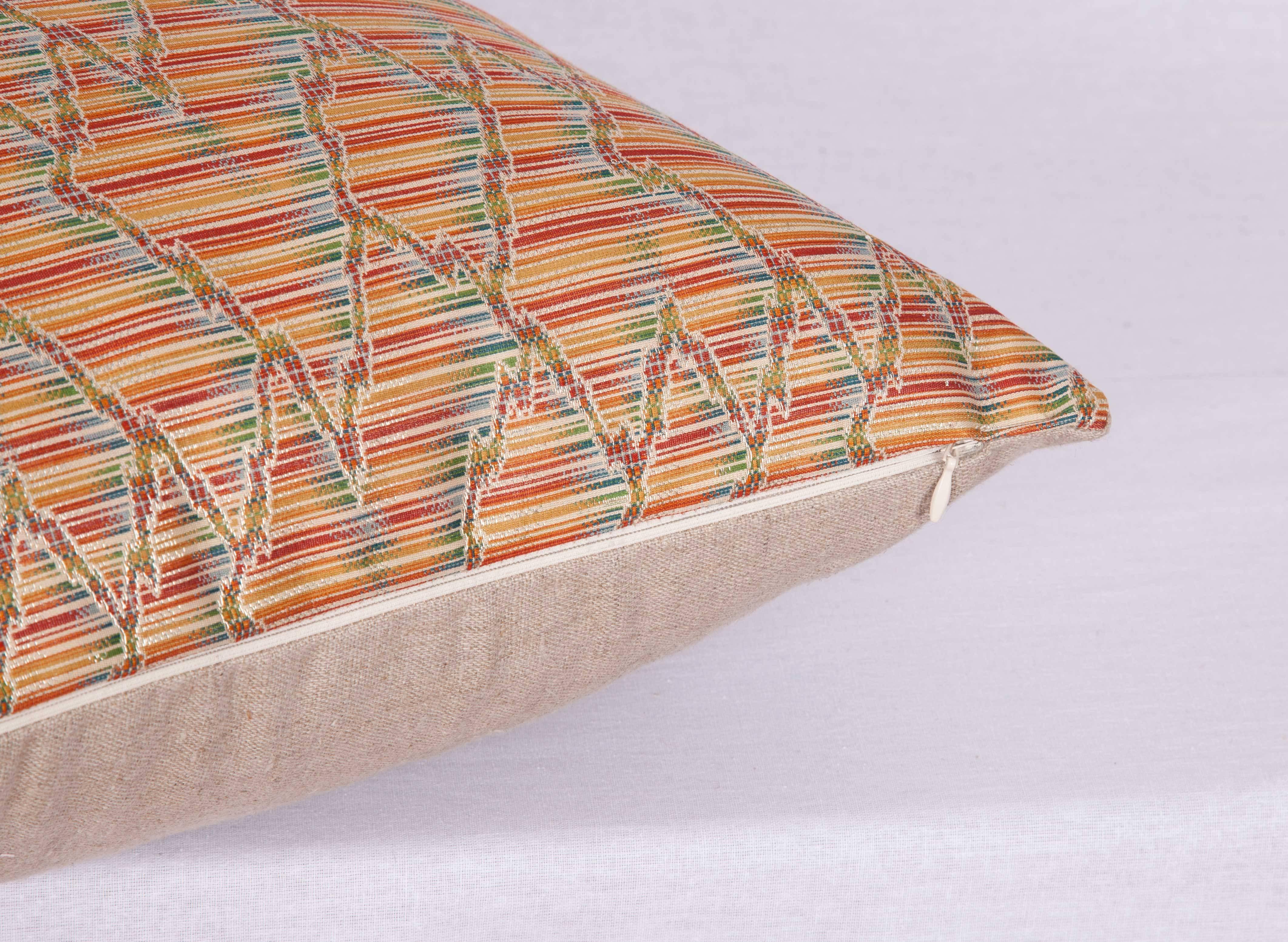 Linen Pillow Made Out of a Japanese, Mid-20th Century, Obi