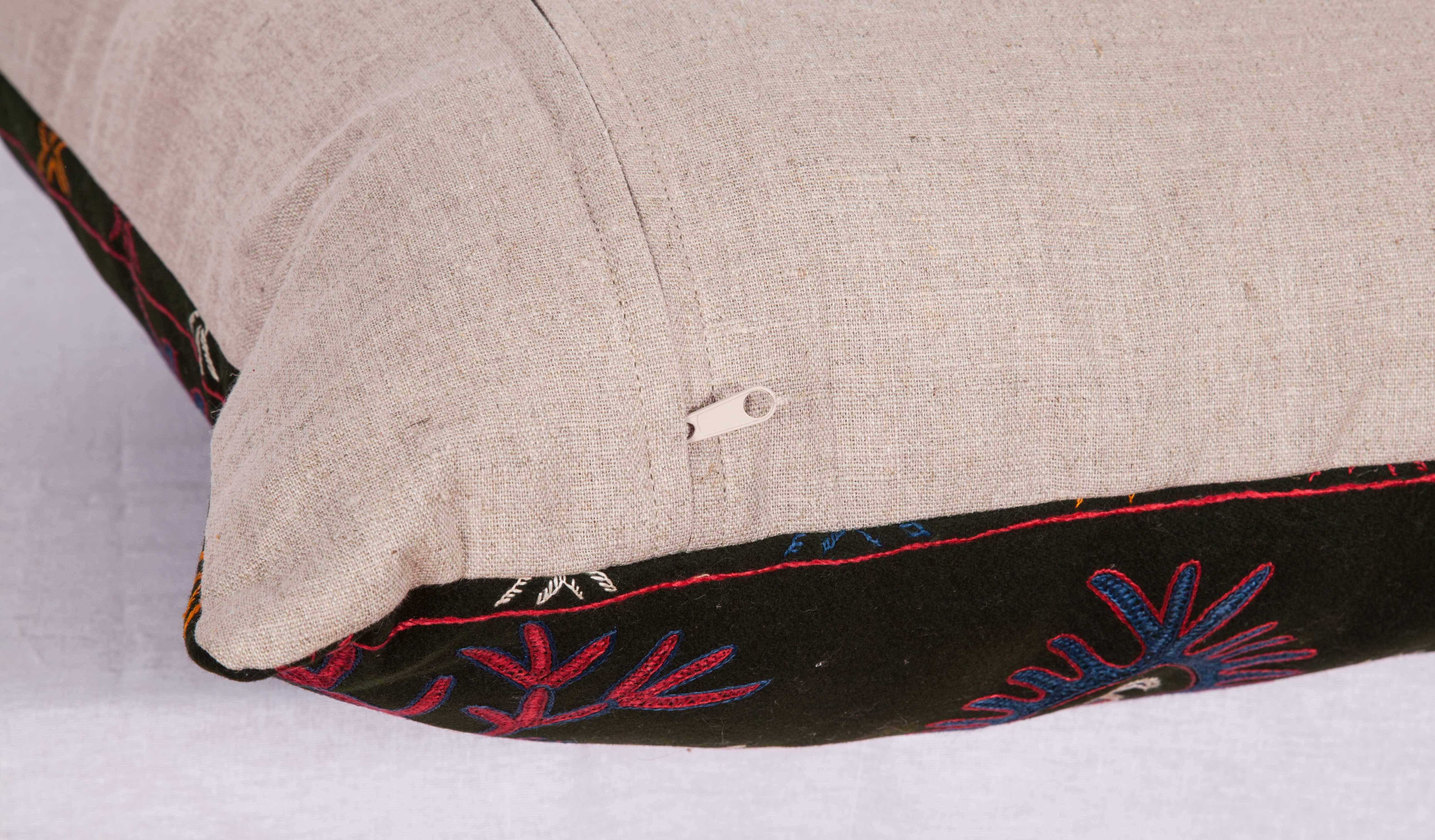 Kyrgyzstani Pillow Made Out of an Early 20th Century Kyrgyz Embroidery