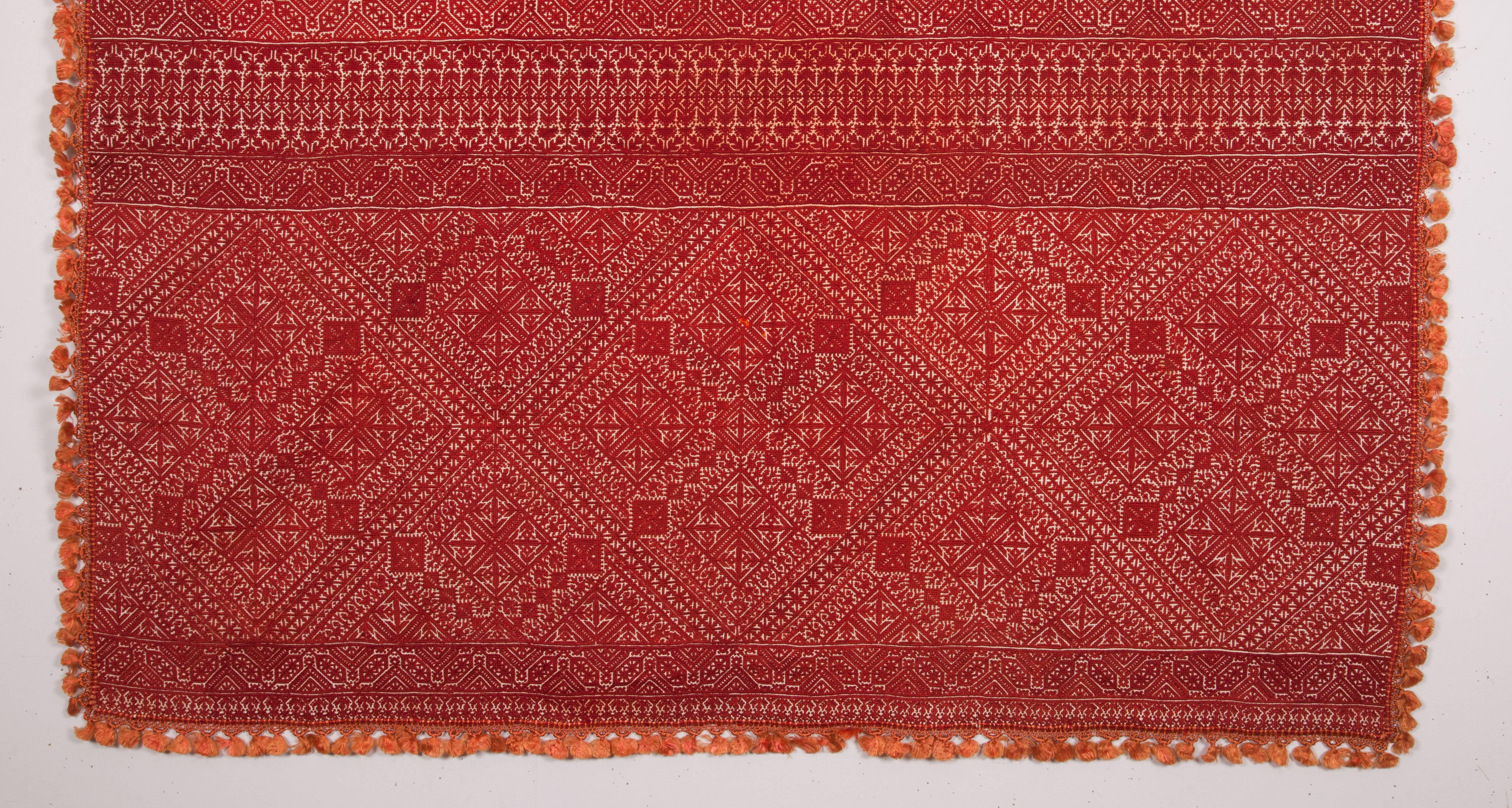 Tribal 19th Century Antique Moroccan Fez Embroidery