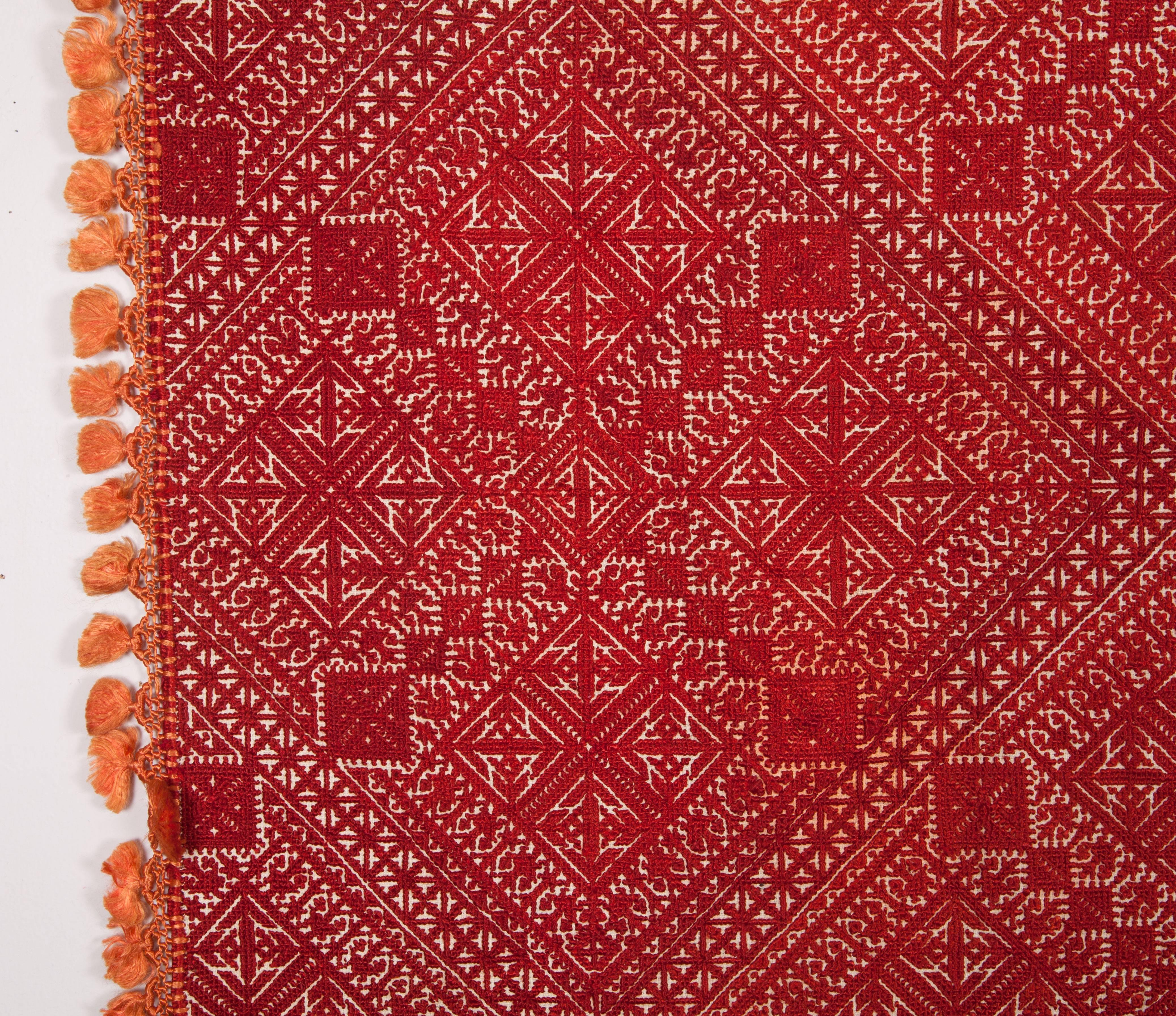Cotton 19th Century Antique Moroccan Fez Embroidery