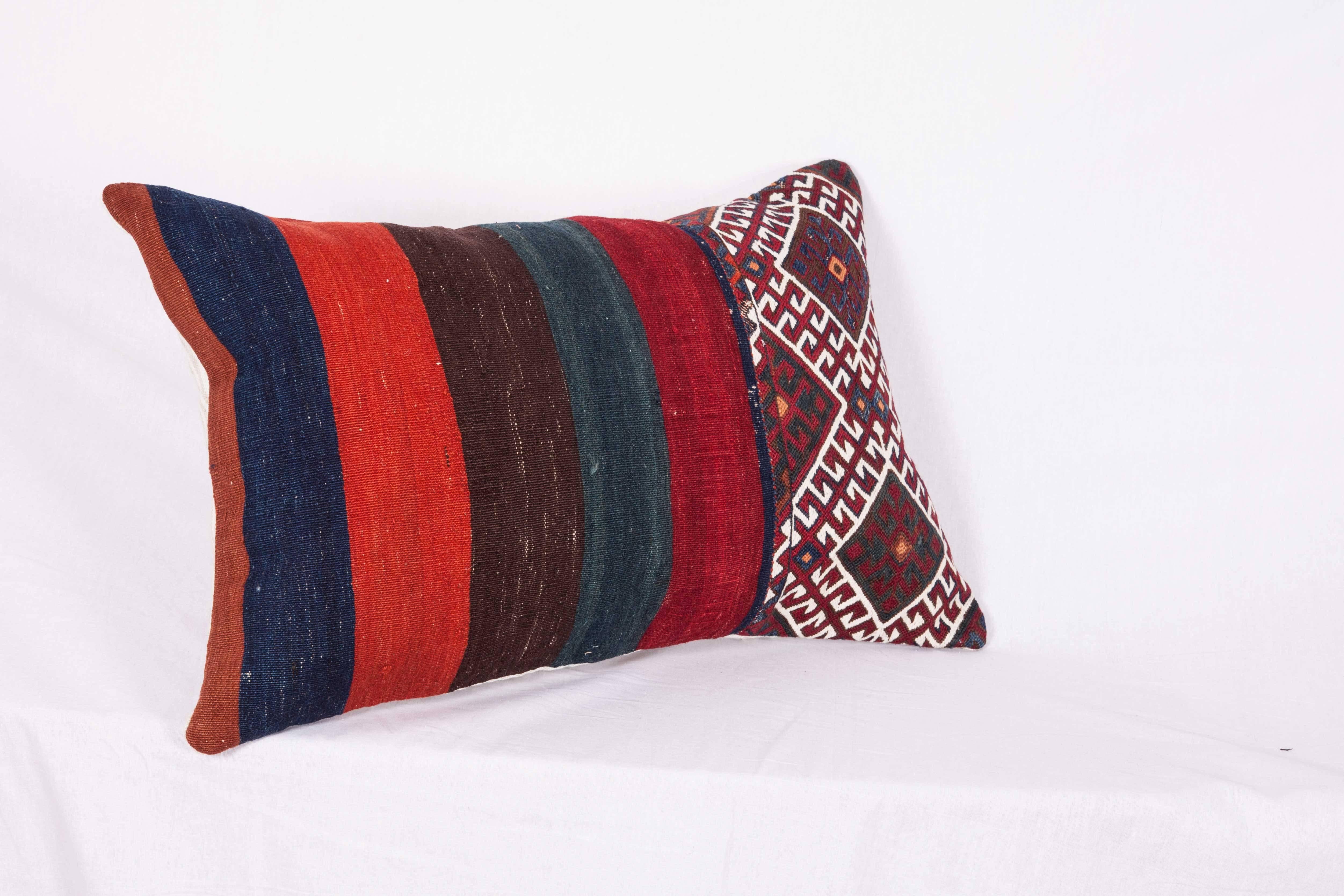 Cotton Antique Pillow Made Out of a 19th Century Anatolian Bag