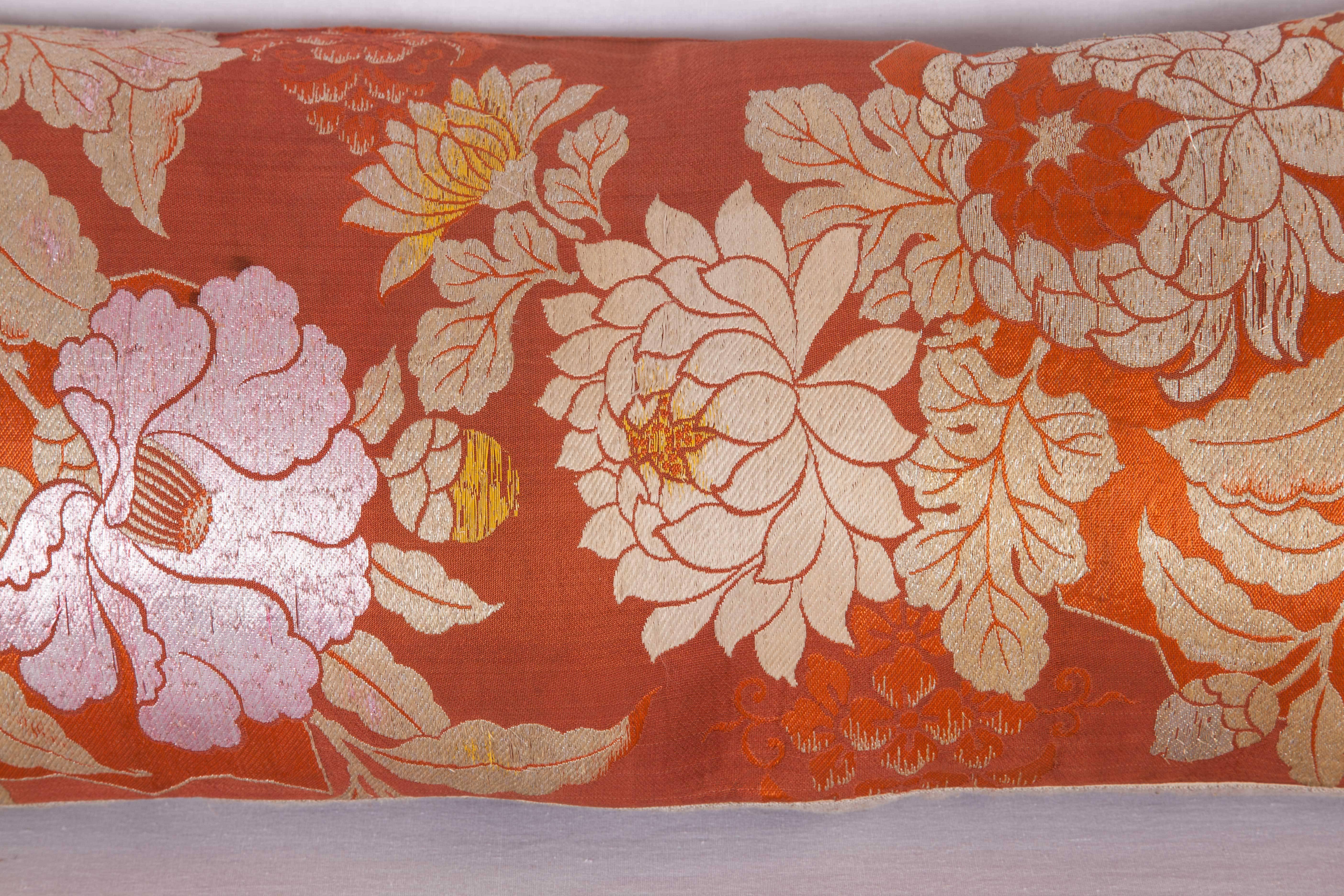 Japonisme Pillow Made Out of a Japanese Mid-20th Century Obi