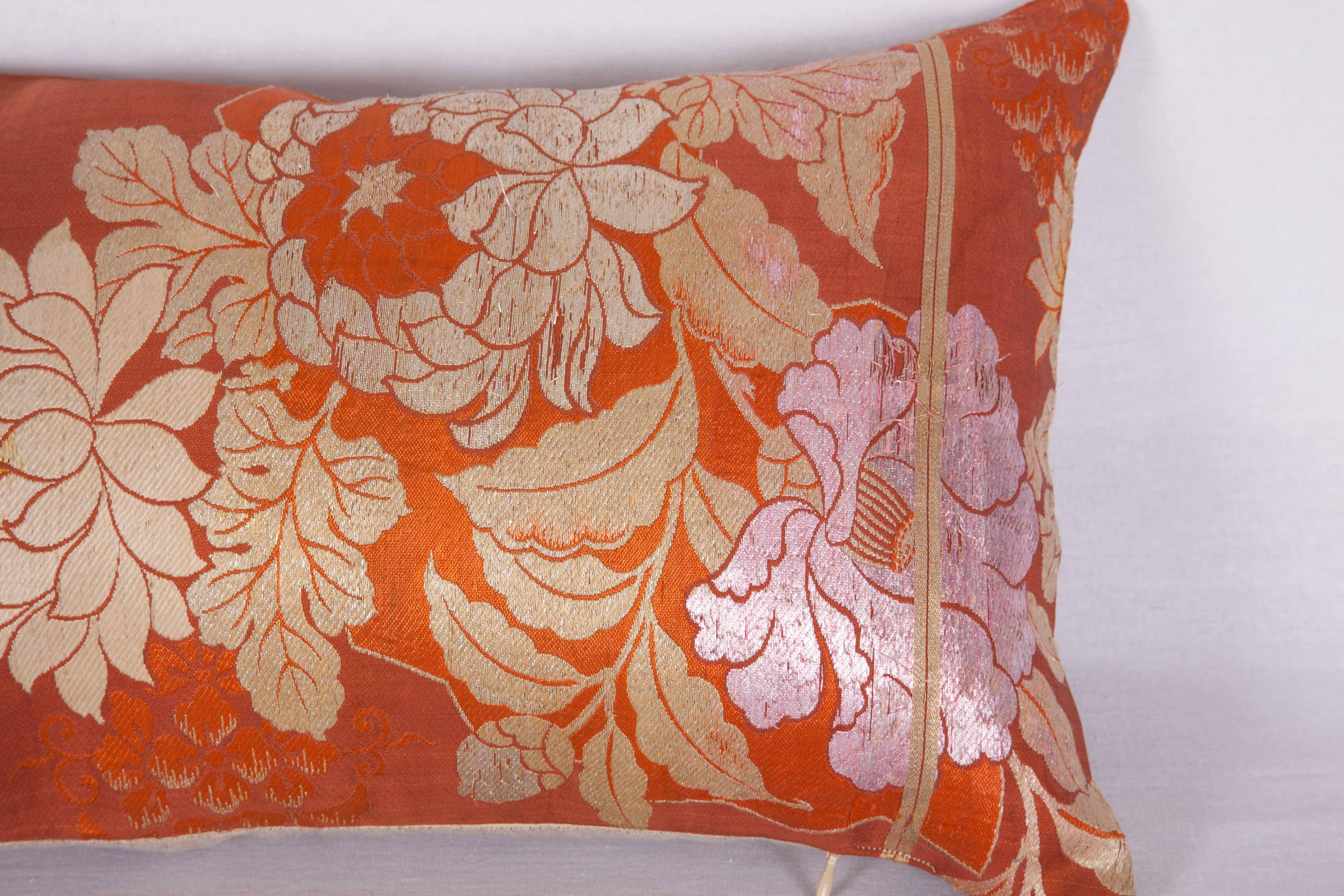 Hand-Woven Pillow Made Out of a Japanese Mid-20th Century Obi