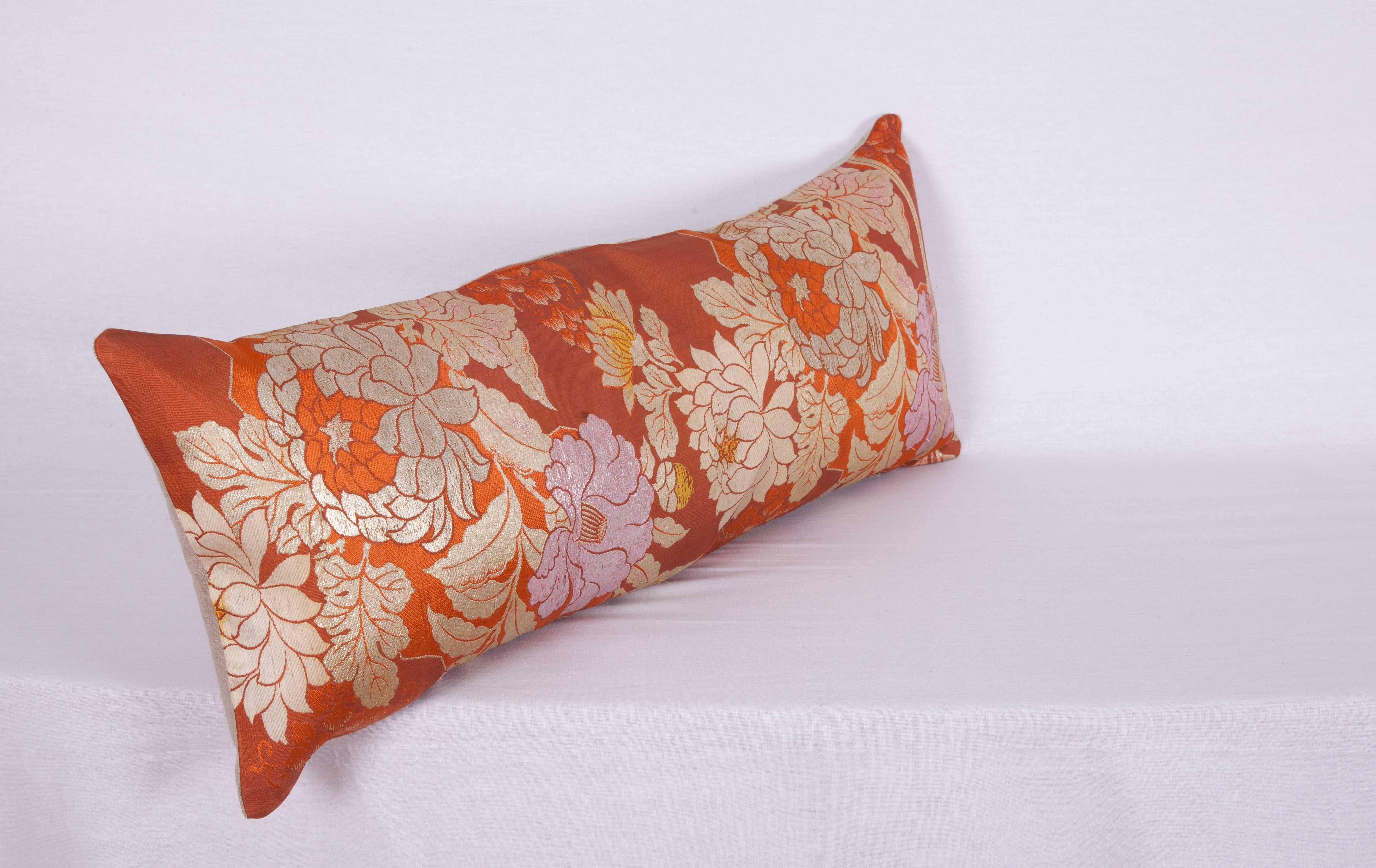 Silk Pillow Made Out of a Japanese Mid-20th Century Obi
