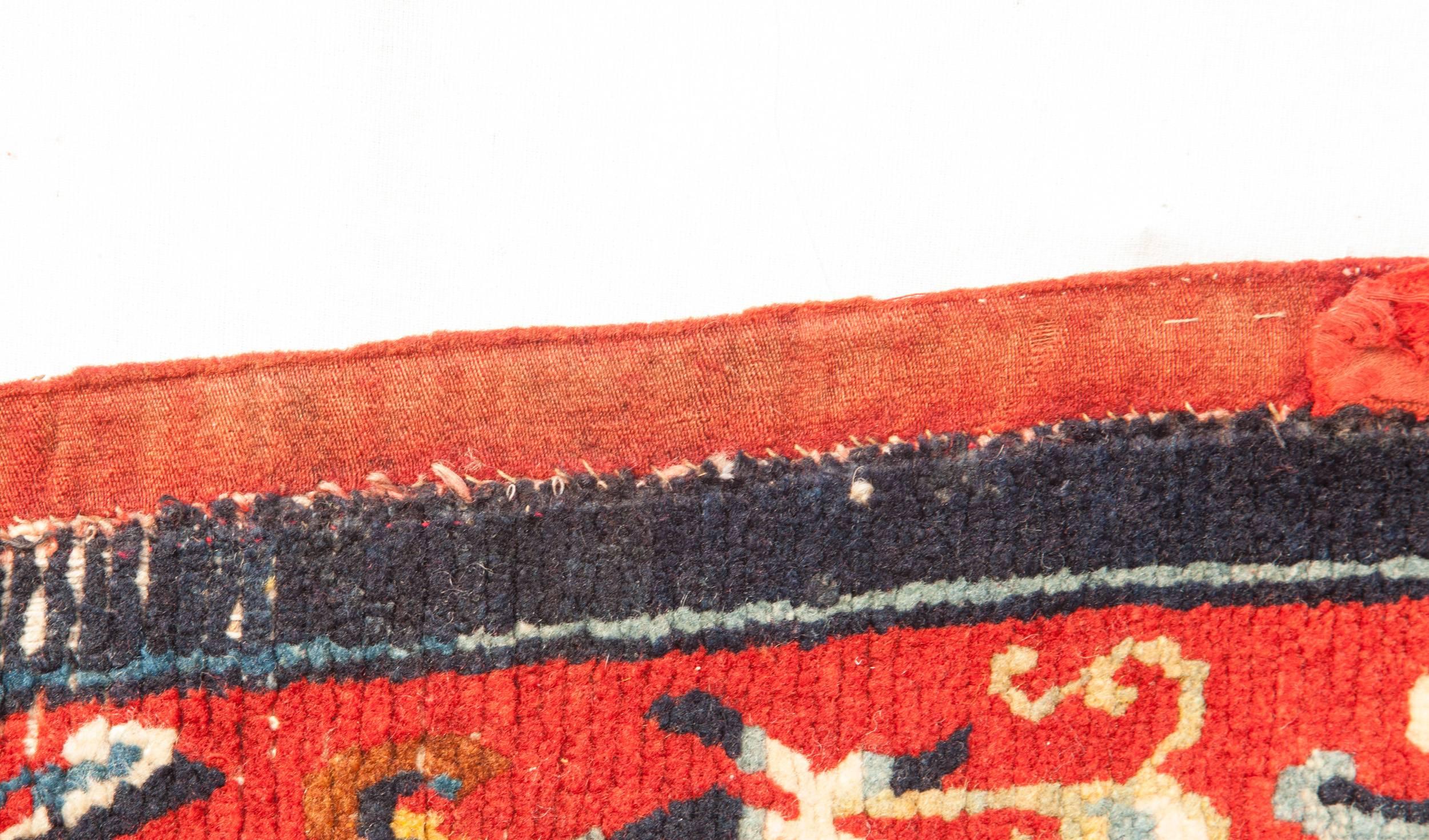 Hand-Woven Early 20th Century Antique Sadlle Rug from Tibet