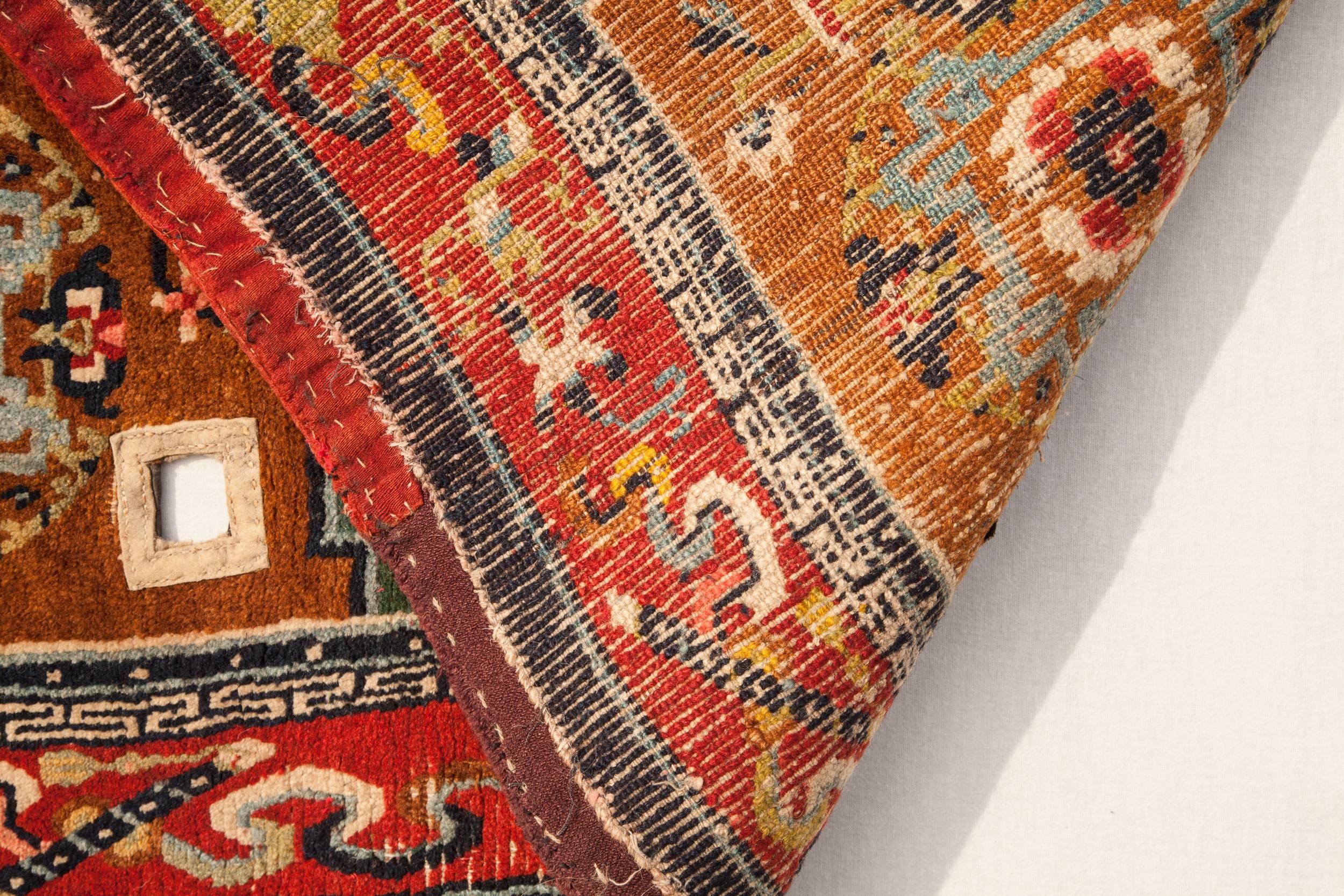 Early 20th Century Antique Sadlle Rug from Tibet 1