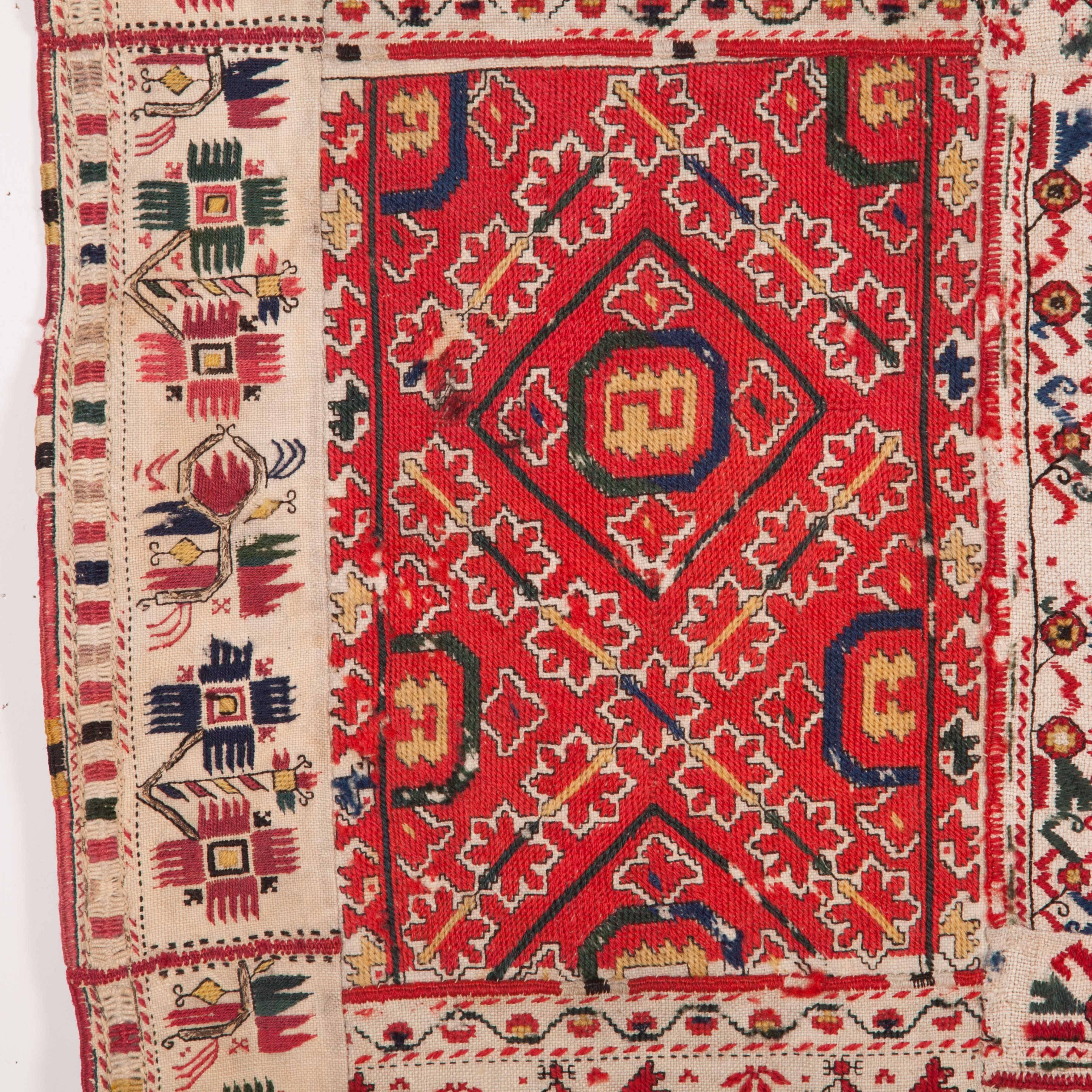 Greek Early 20th Century Macedonian Embroidered Square
