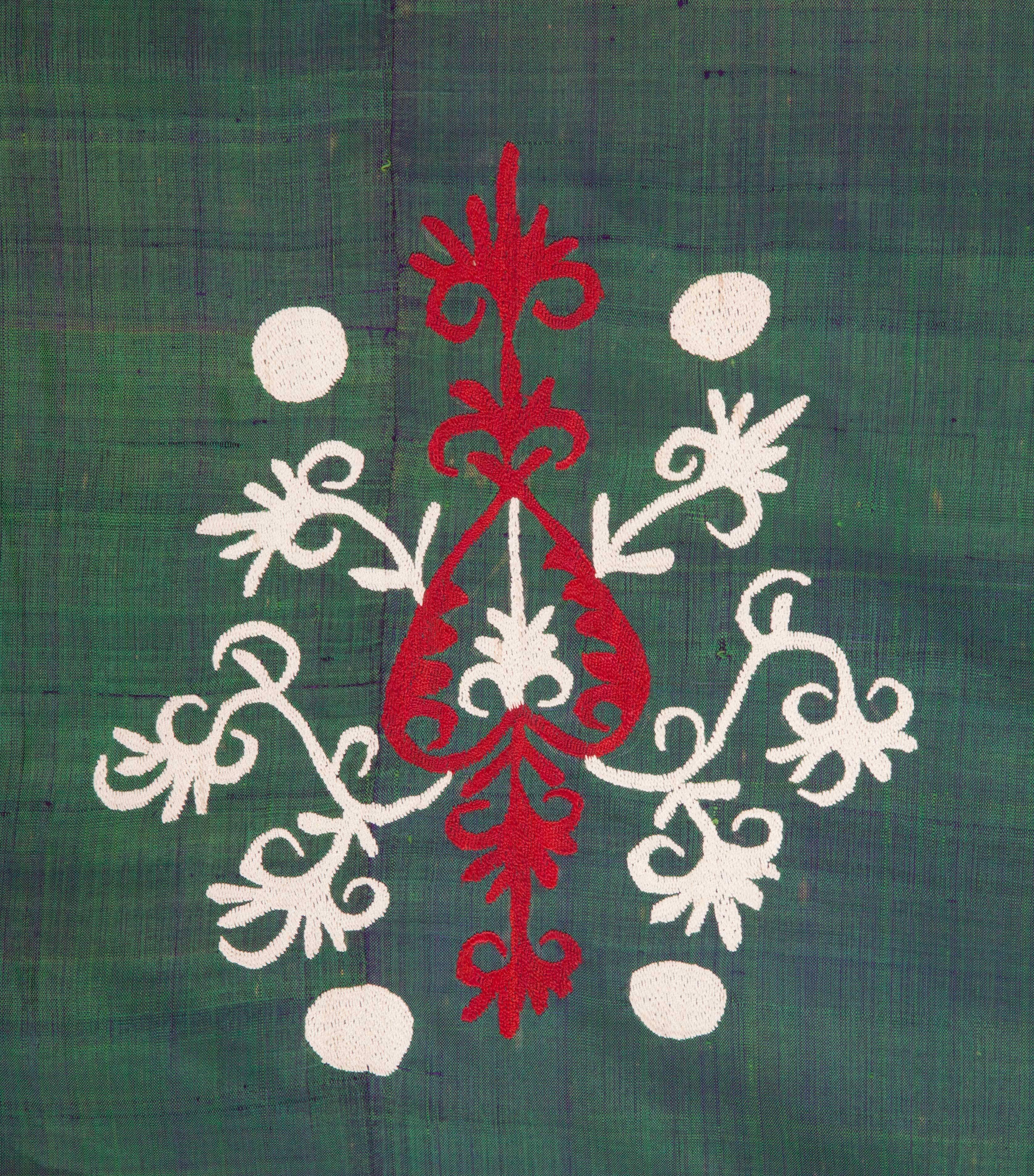 Central Asian Suzani from Uzbekistan. Silk embroidery on a silk foundation.