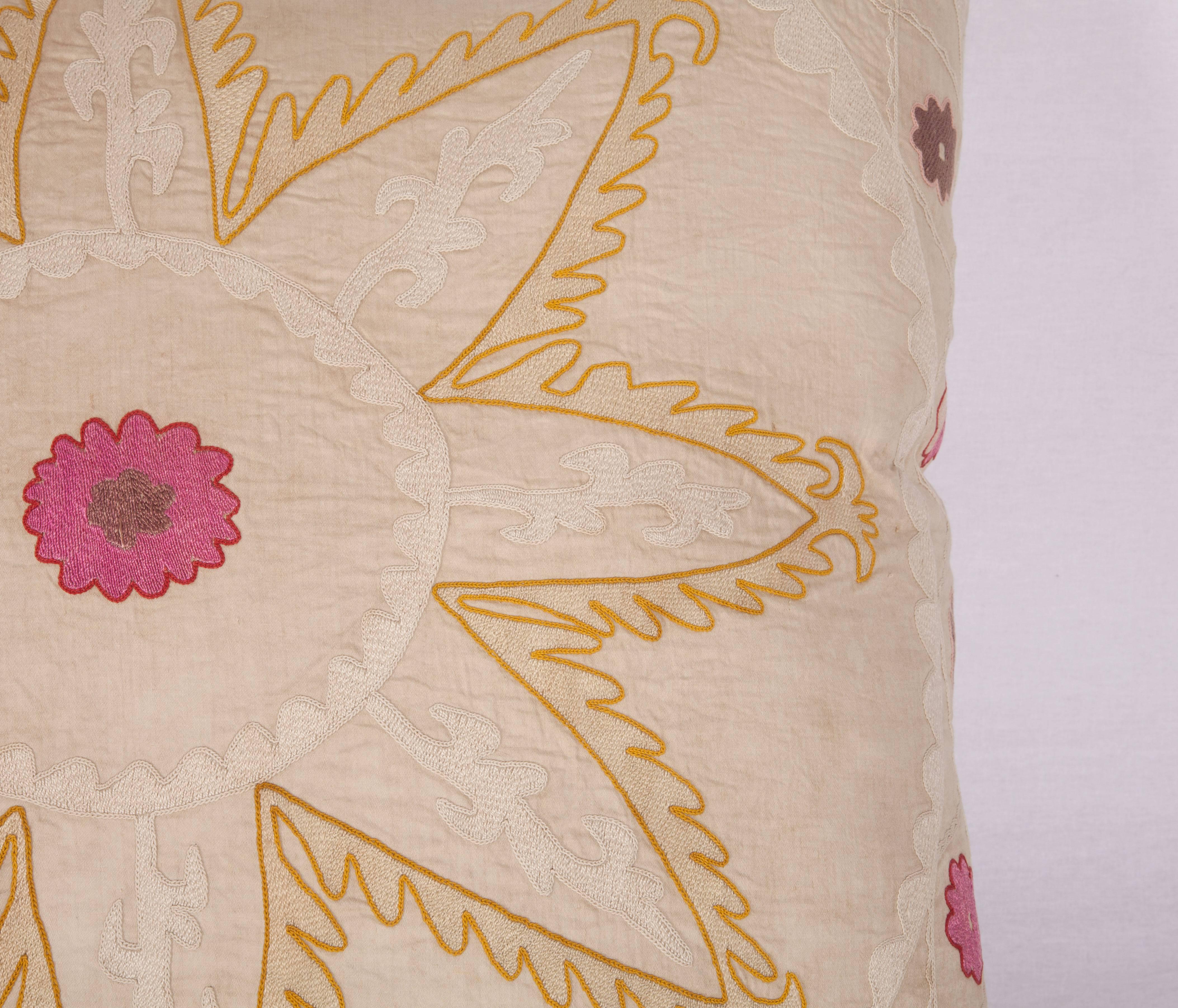 Pillow Case Made Out of an Early 20th Century Uzbek Samarkand Suzani 1