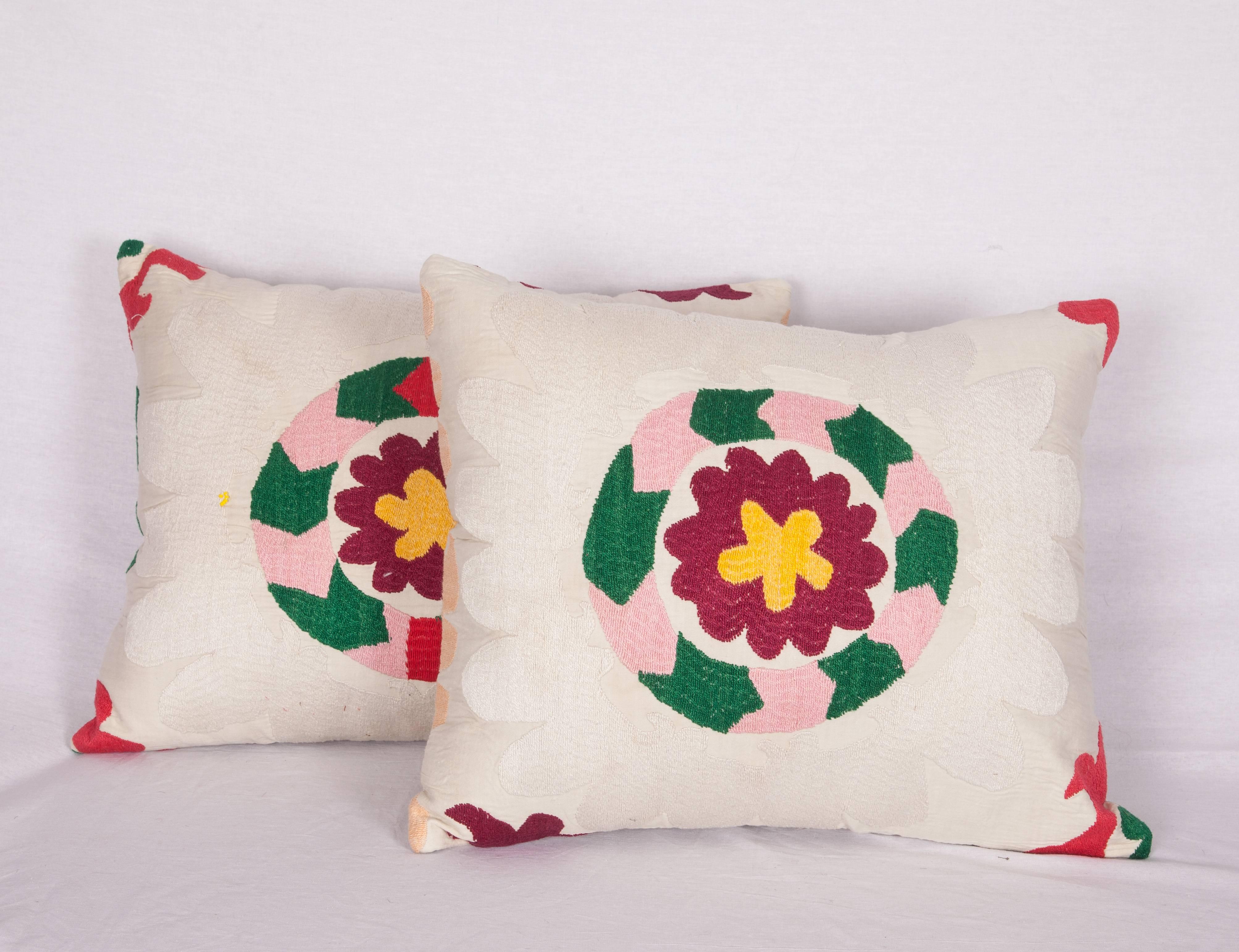 20th Century Pillow Cases Fashioned Out of a Vintage Tajik Suzani