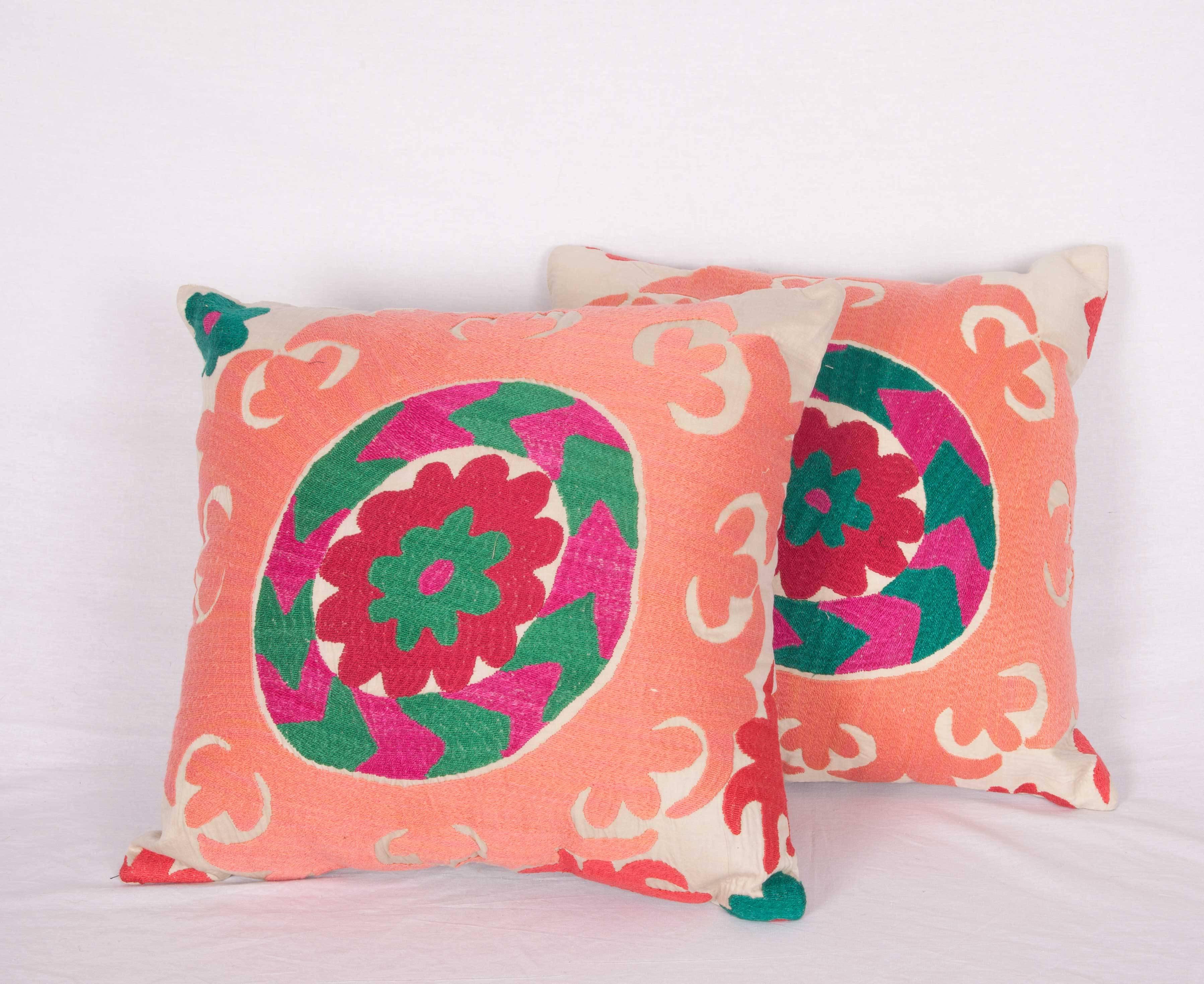 Embroidered Pillow Cases Fashioned Out of a Vintage Tajik Suzani