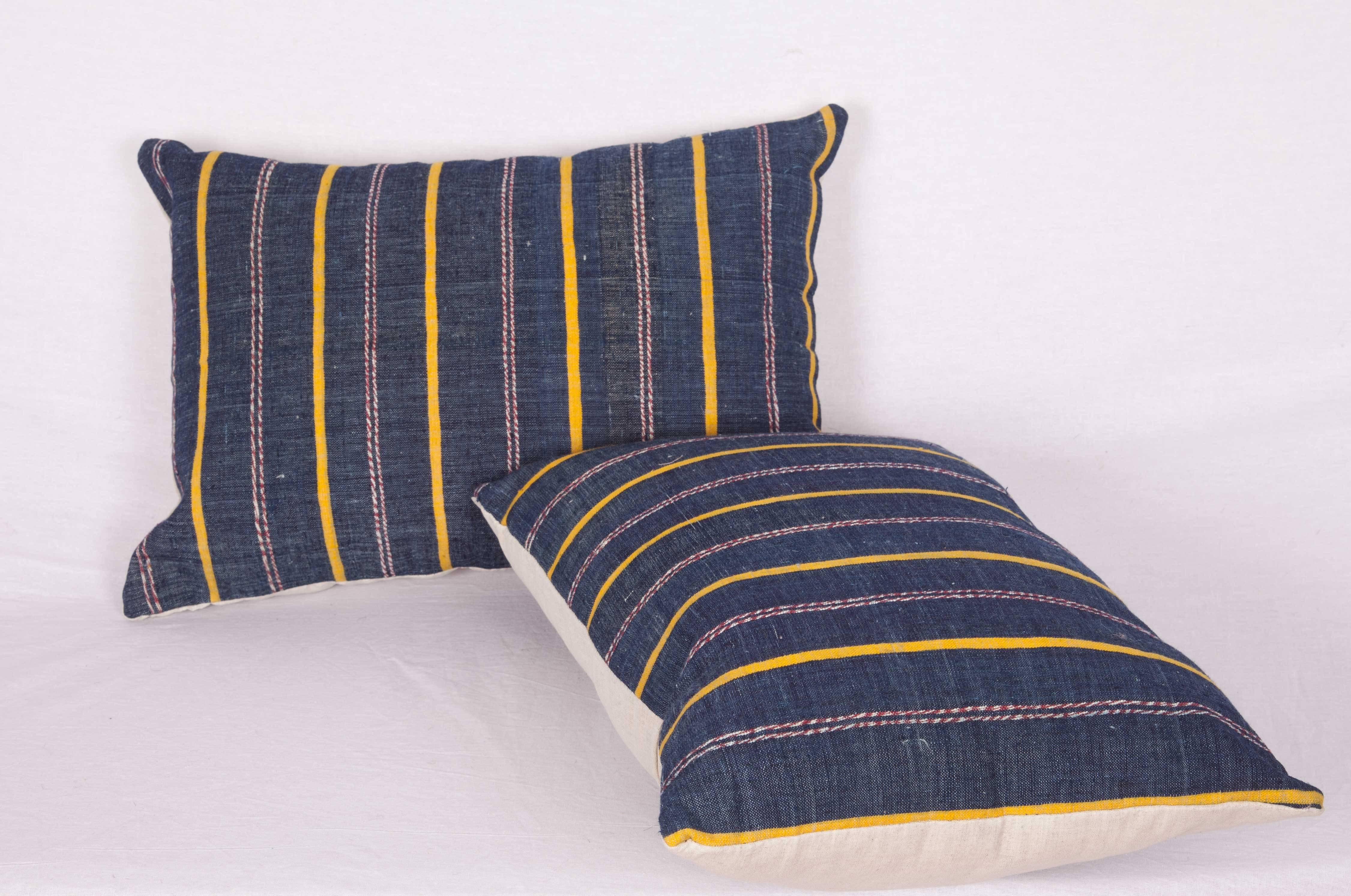 Turkish Pillow Cases Fashioned Out of an Mid-20th Century Anatolian Kilim For Sale