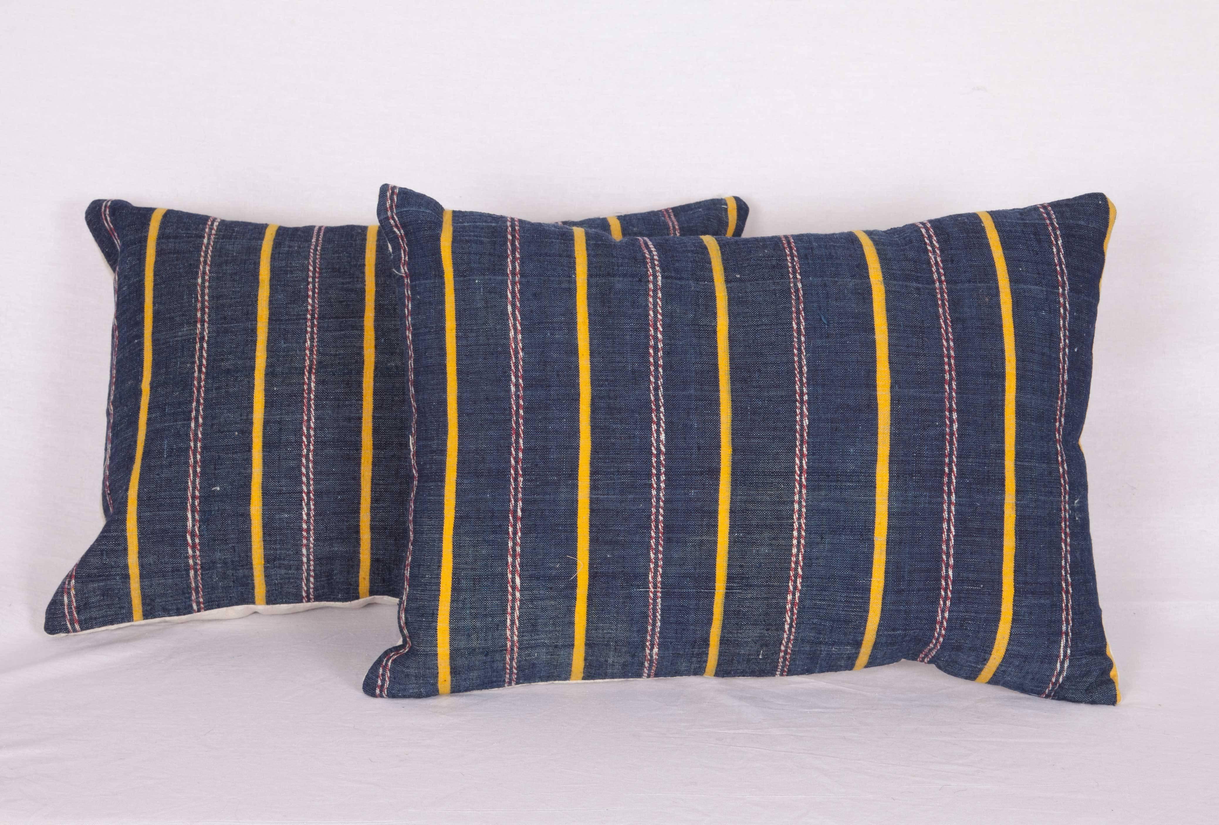 Woven Pillow Cases Fashioned Out of an Mid-20th Century Anatolian Kilim For Sale