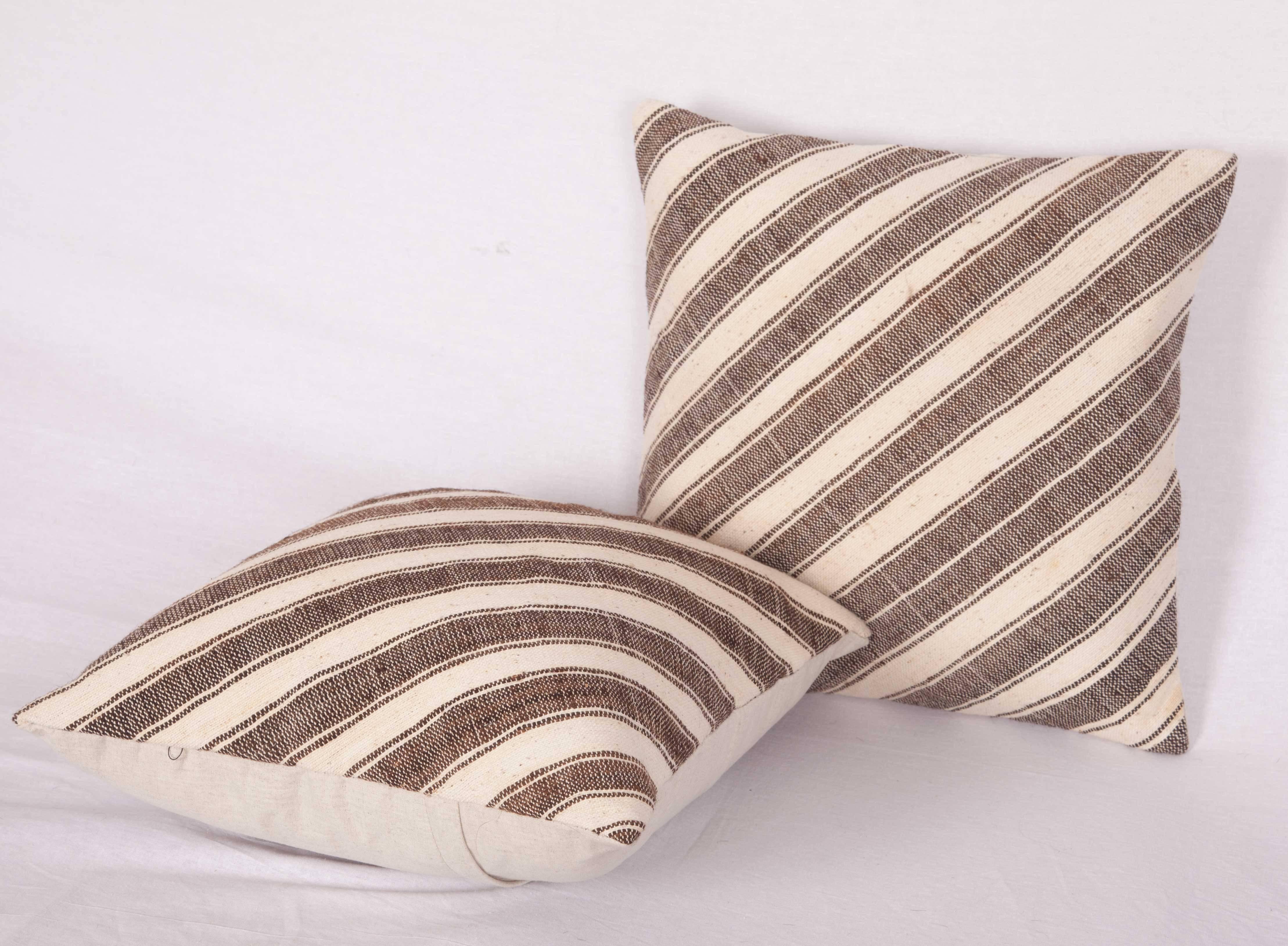 Woven Pillow Cases Fashioned out of an Mid-20th Century Anatolian Kilim