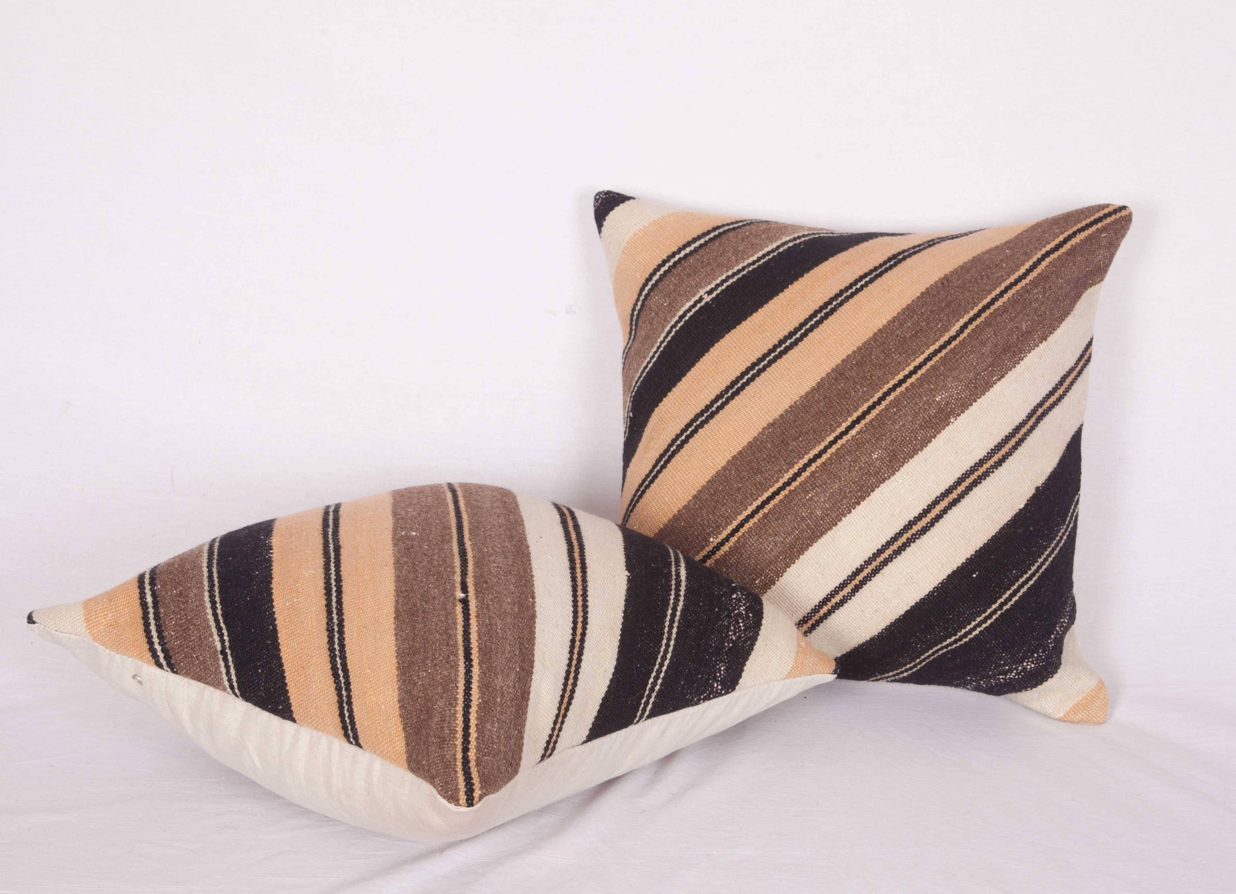 Pillows Made Out of an Anatolian Turkish Mid-20th Century Kilim In Good Condition In Istanbul, TR