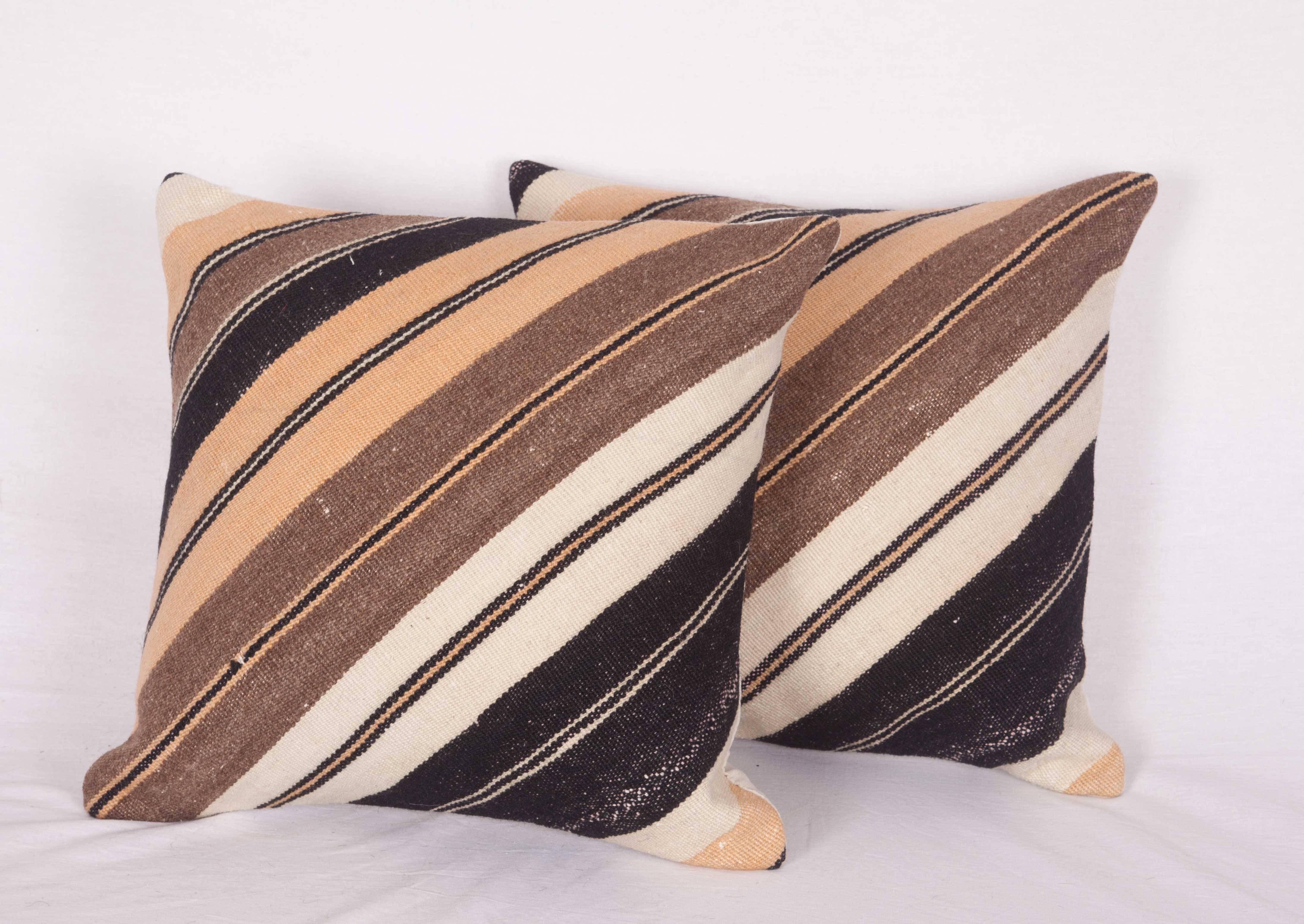 Pillows Made Out of an Anatolian Turkish Mid-20th Century Kilim 2