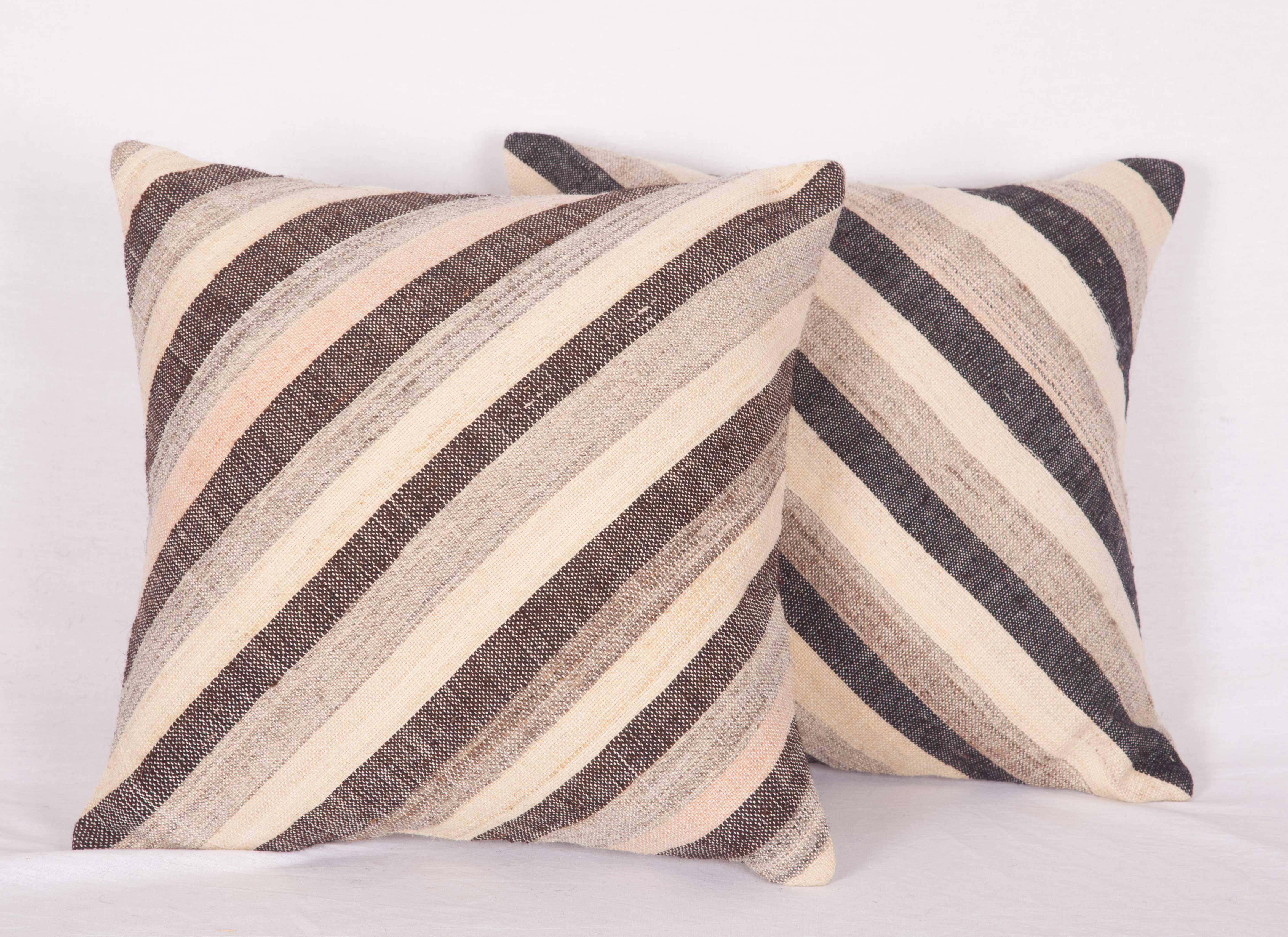 Pillows Made Out of an Anatolian Turkish, Mid-20th Century Kilim 2