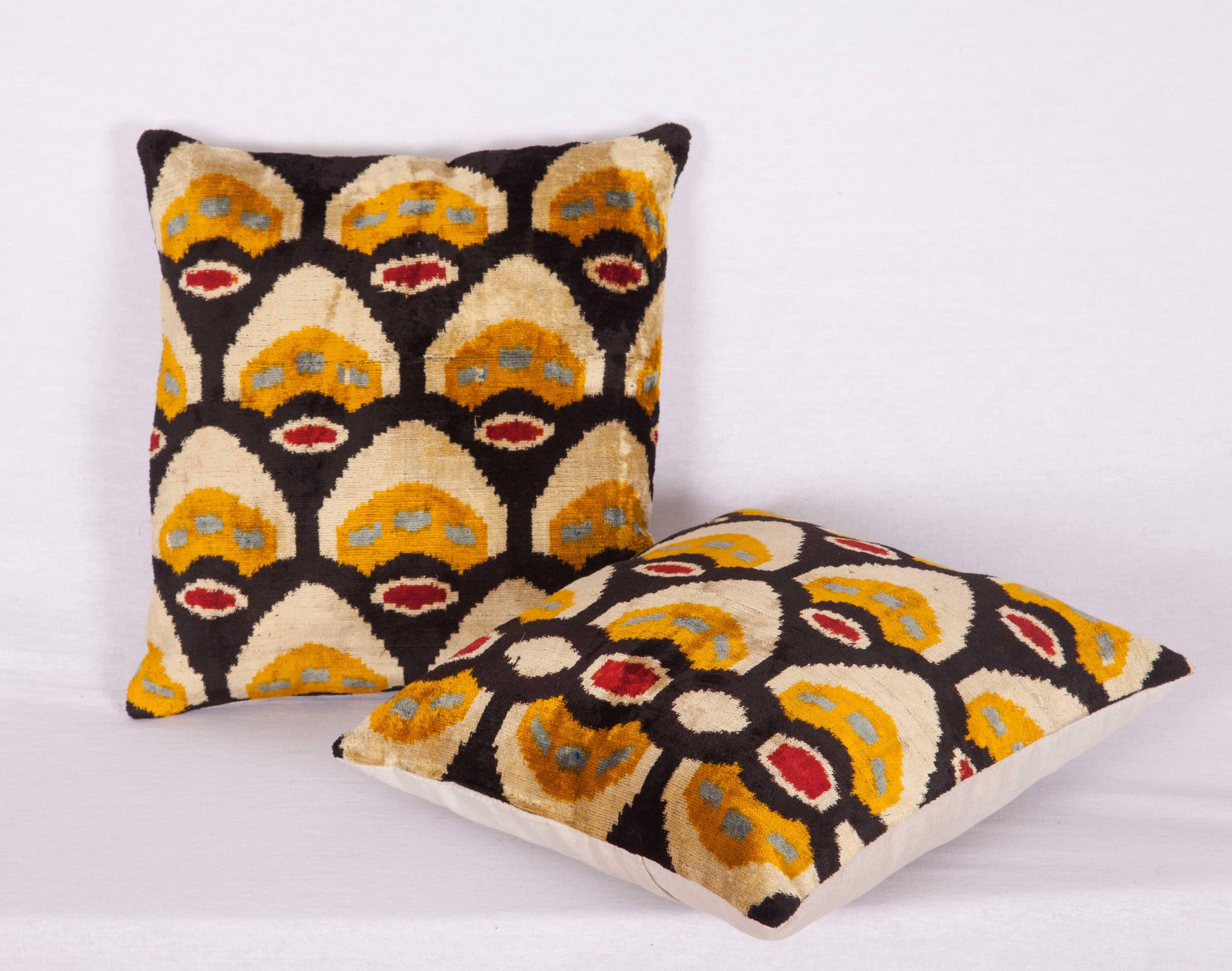 Pillow Cases Fashioned Out of Contemporary Uzbek Silk Velvet Ikats 1