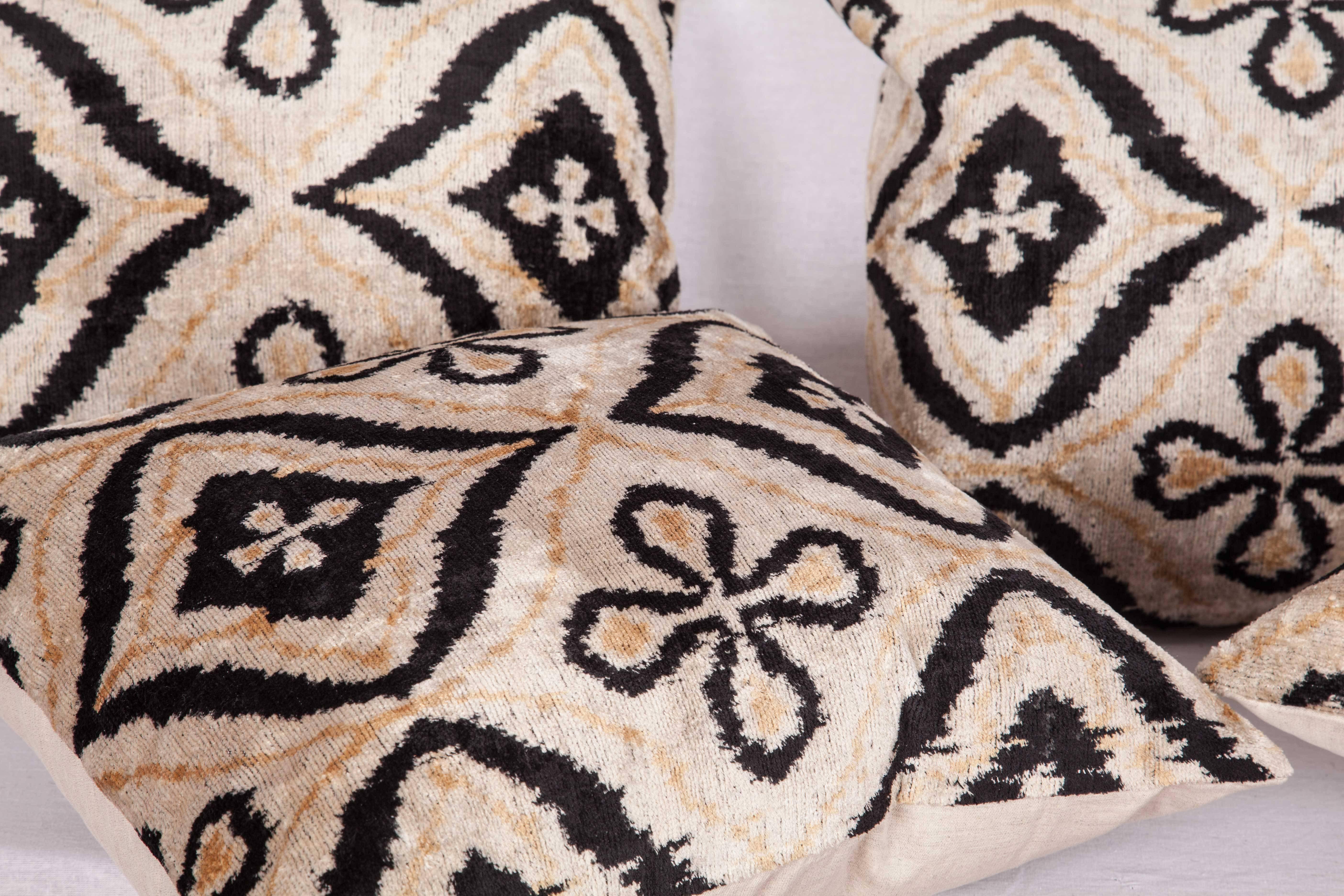 Pillow Cases Fashioned Out of Contemporary Uzbek Silk Velvet Ikats 2