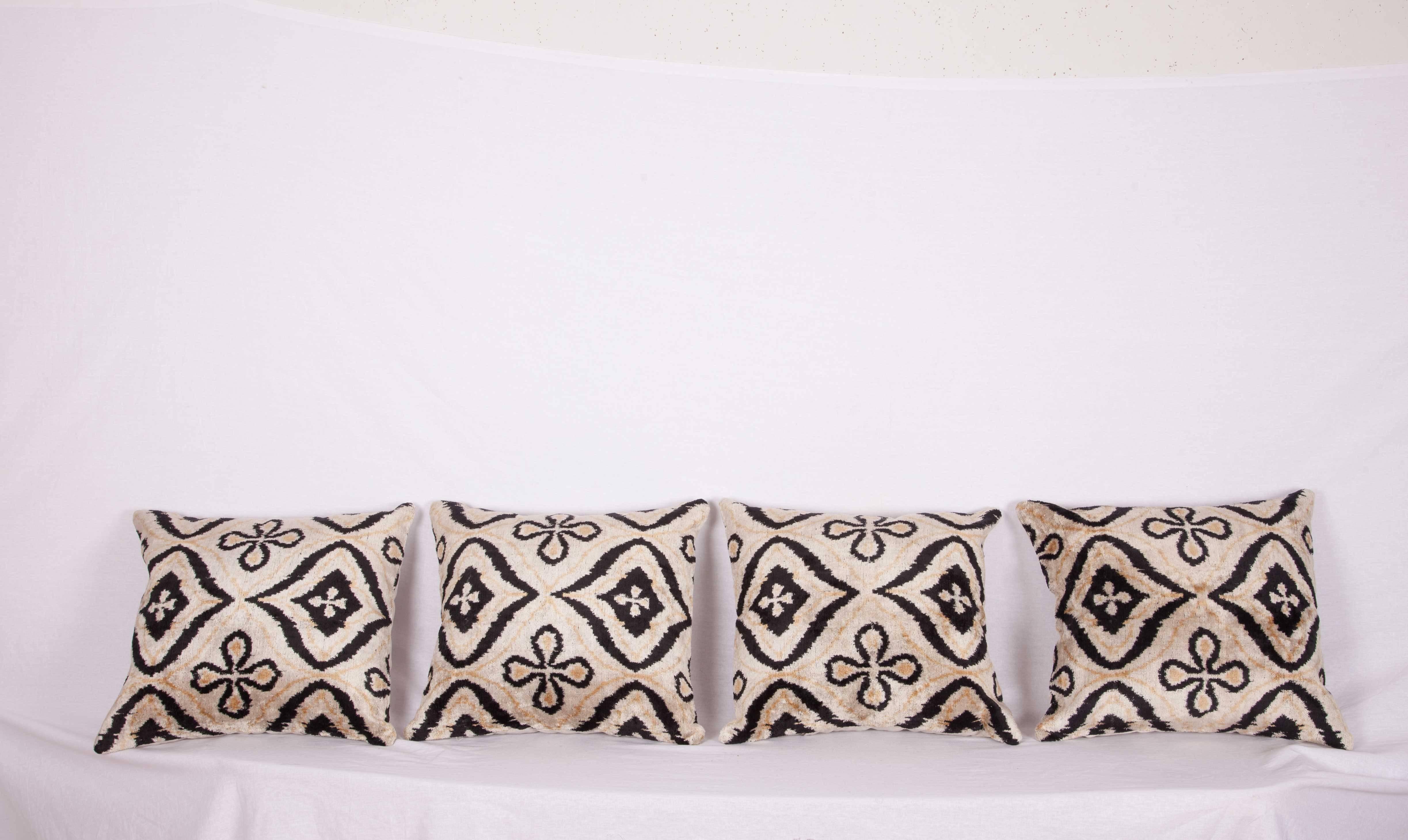 Pillow Cases Fashioned Out of Contemporary Uzbek Silk Velvet Ikats 3