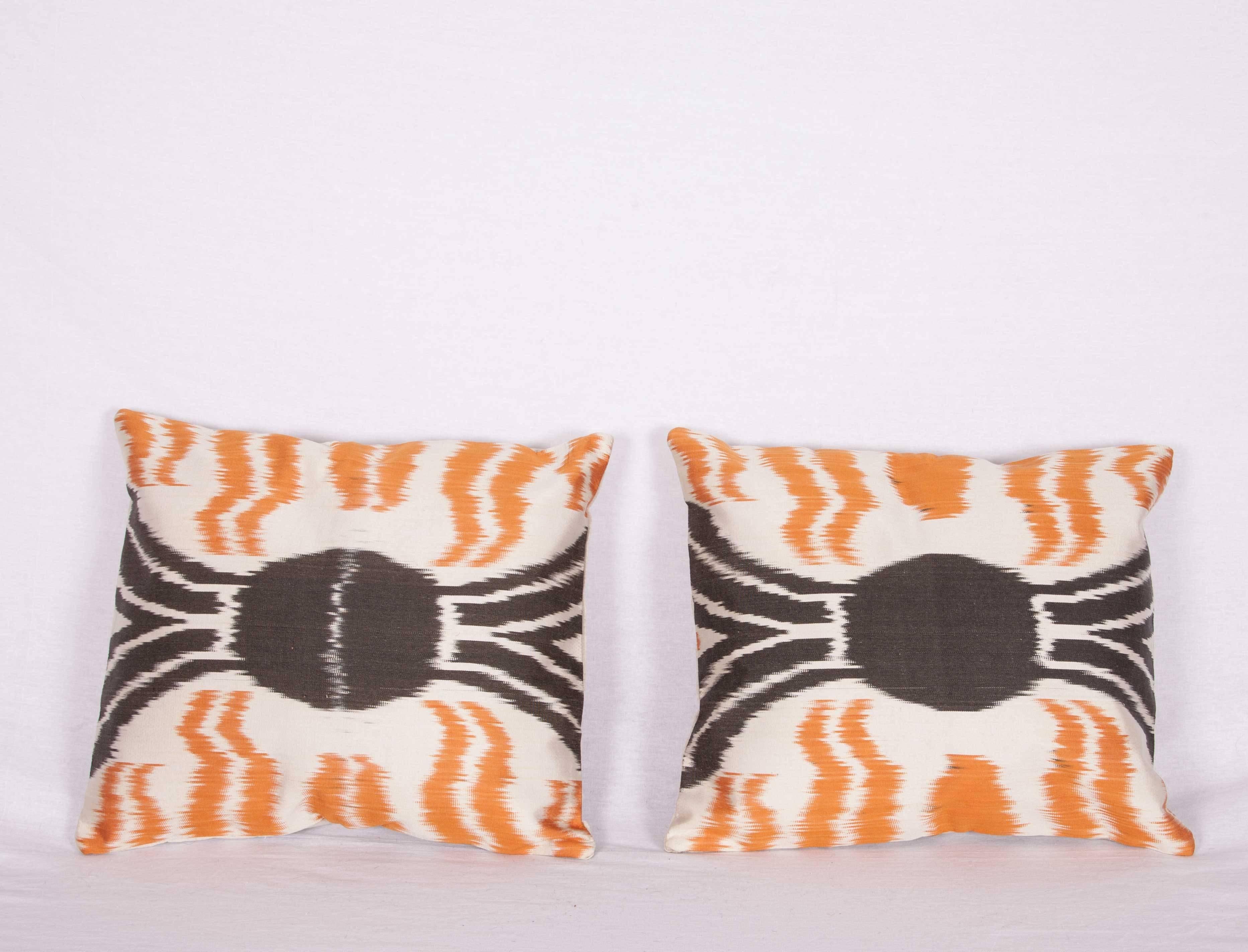 Pillow Cases Fahioned Out of Contemporary Uzbek Silk and Cotton Ikats 1