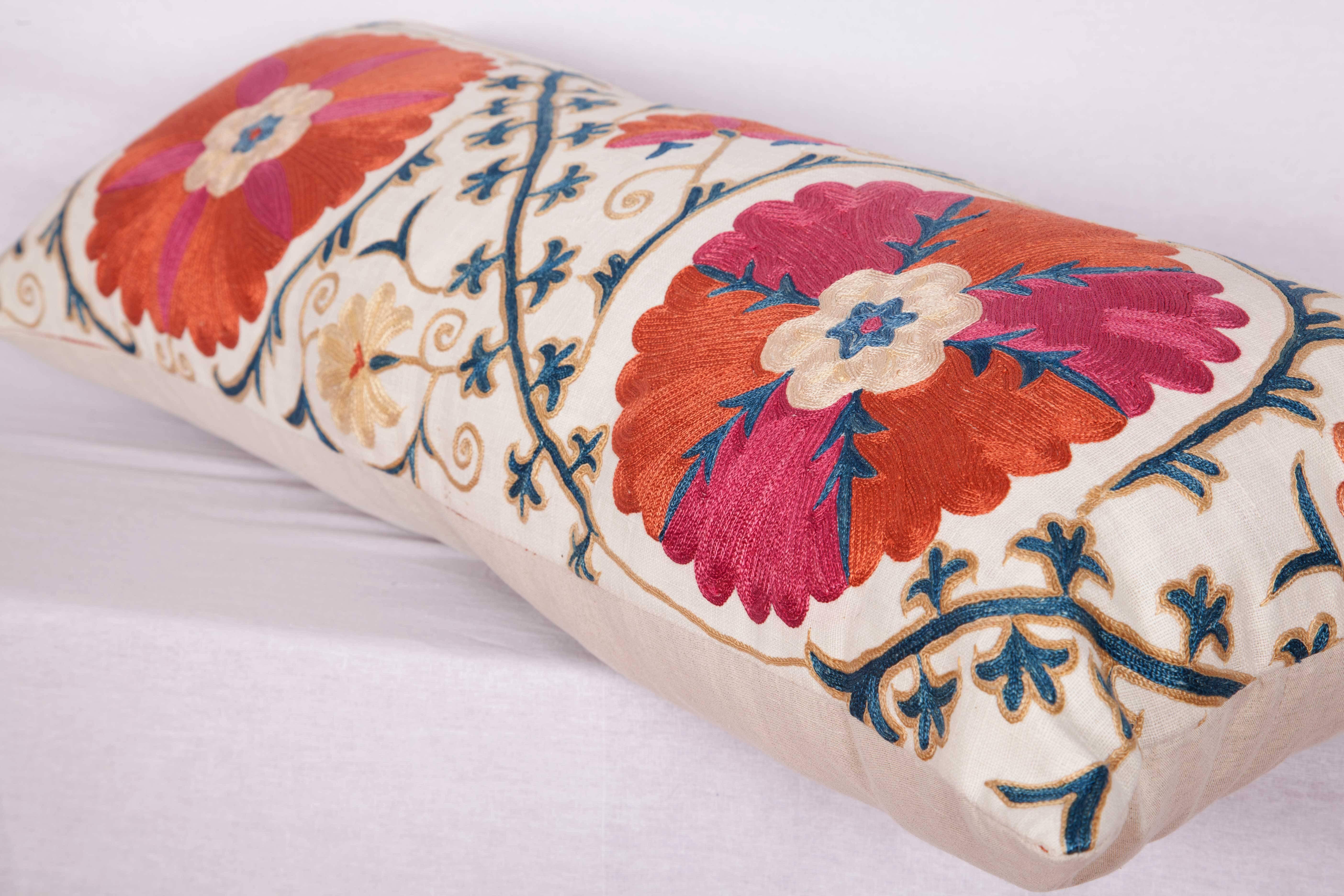 Antique Pillow Made Out of a 19th Century Uzbek Bukhara Suzani 4