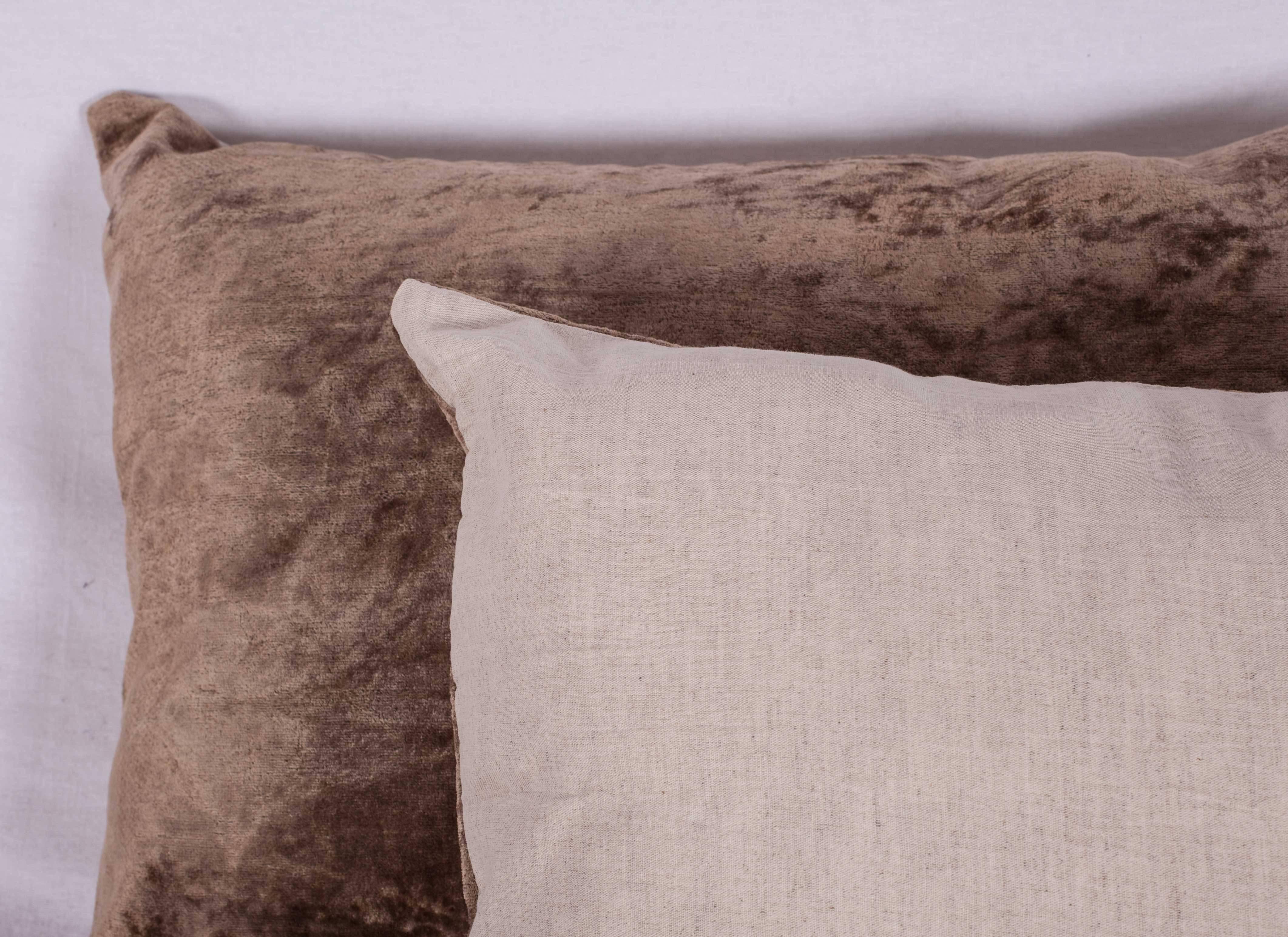 20th Century Pillow Cases Made from Vintage Central Asian Silk Velvet