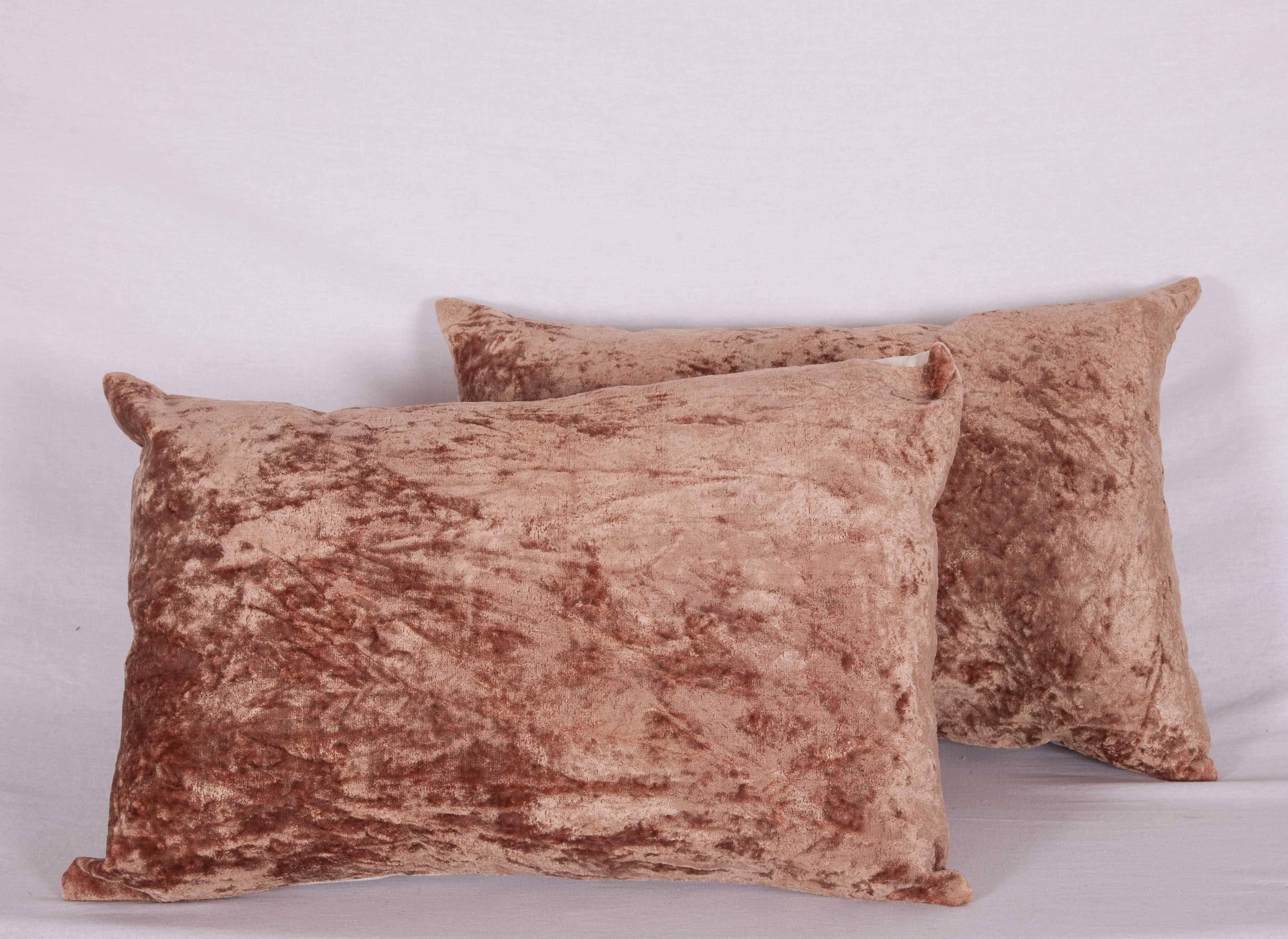 Uzbek Pillow Cases Made from Vintage Central Asian Silk Velvet