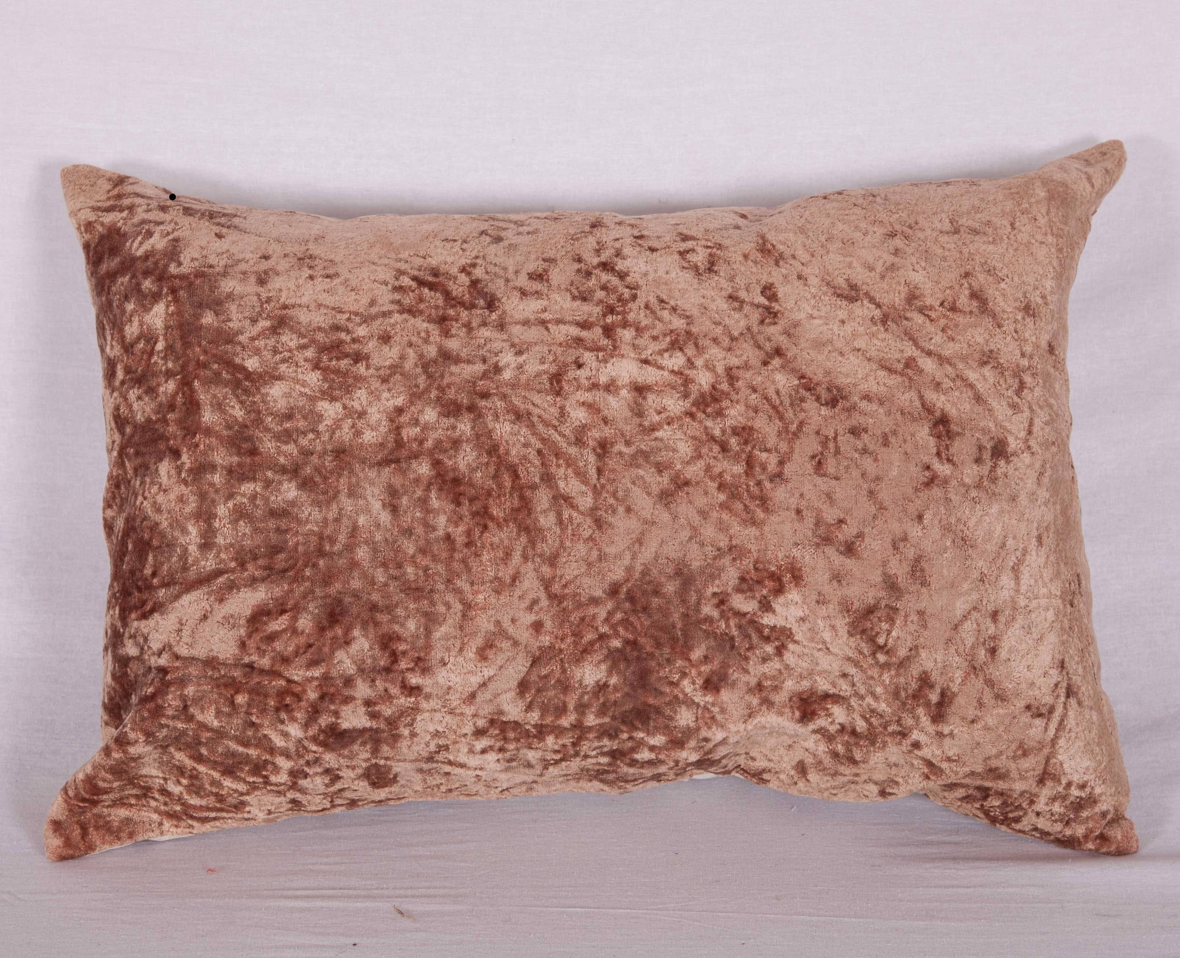 Woven Pillow Cases Made from Vintage Central Asian Silk Velvet
