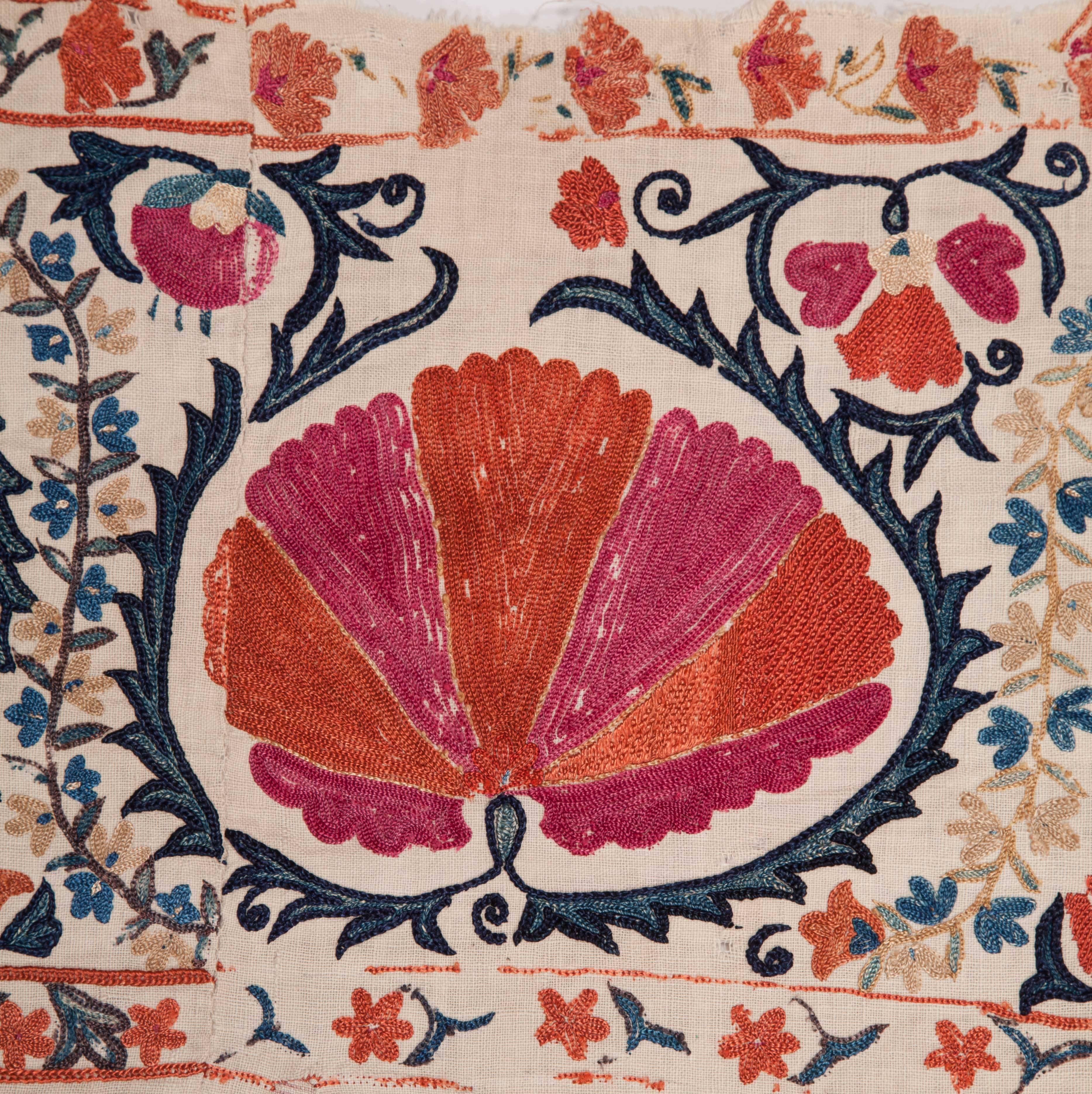 Cotton Antique 19th Century Suzani from Bukhara Uzbekistan